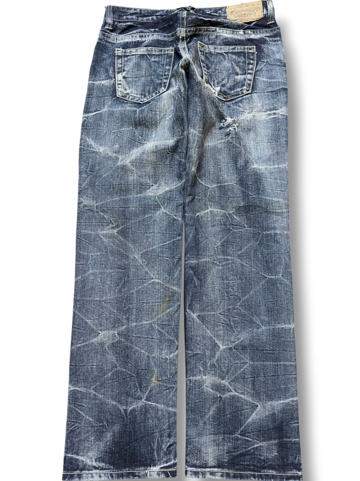 Hysteric Glamour Vintage Japanese Brand Honeycomb Ripped Distressed Denim Size US 31 - 4 Thumbnail