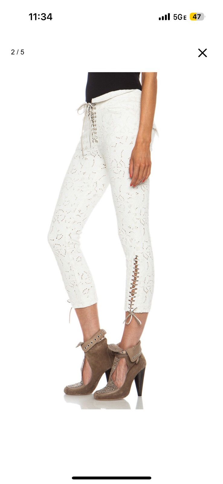 Isabel Marant Vintage Isabel Marant eyelet pants Light pink Size 25" / US 0 / IT 36 - 5 Thumbnail