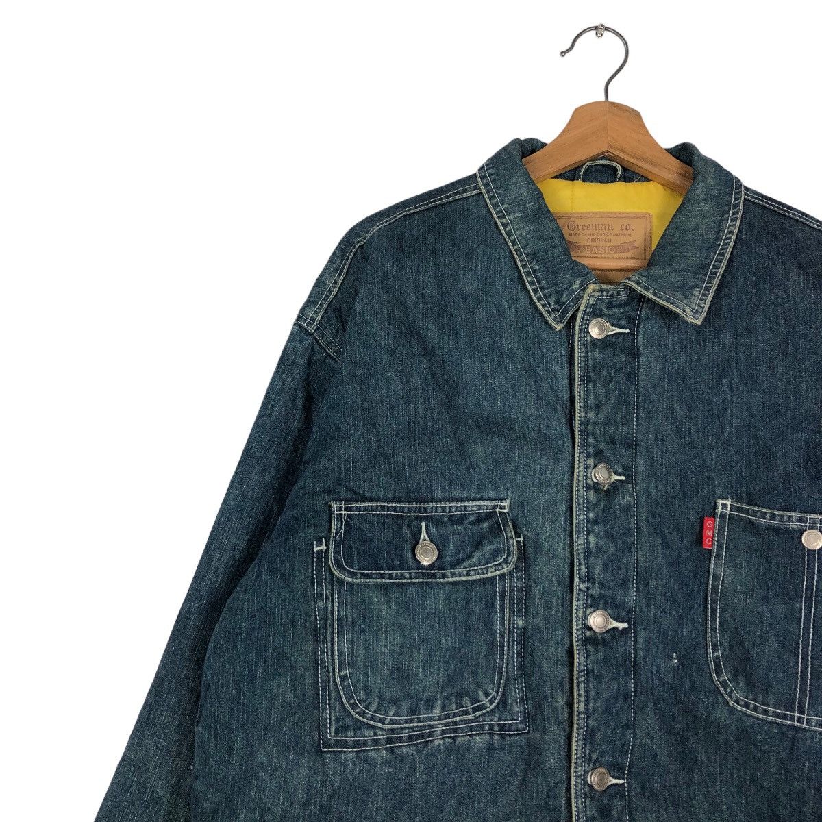 Vintage 🔥Vintage Denim Chore Jacket Multi Pocket Greeman Co. Japan Size US L / EU 52-54 / 3 - 7 Thumbnail