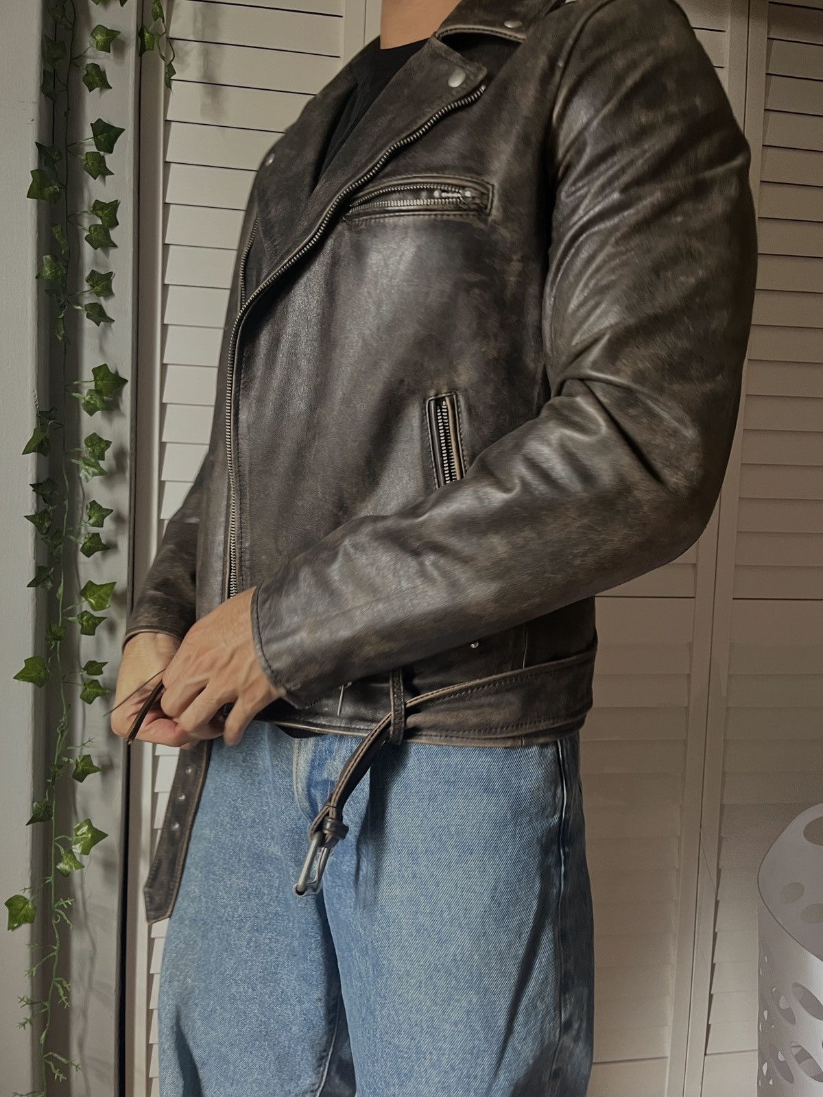 Allsaints All Saints Hank Leather biker jacket Size US M / EU 48-50 / 2 - 4 Thumbnail