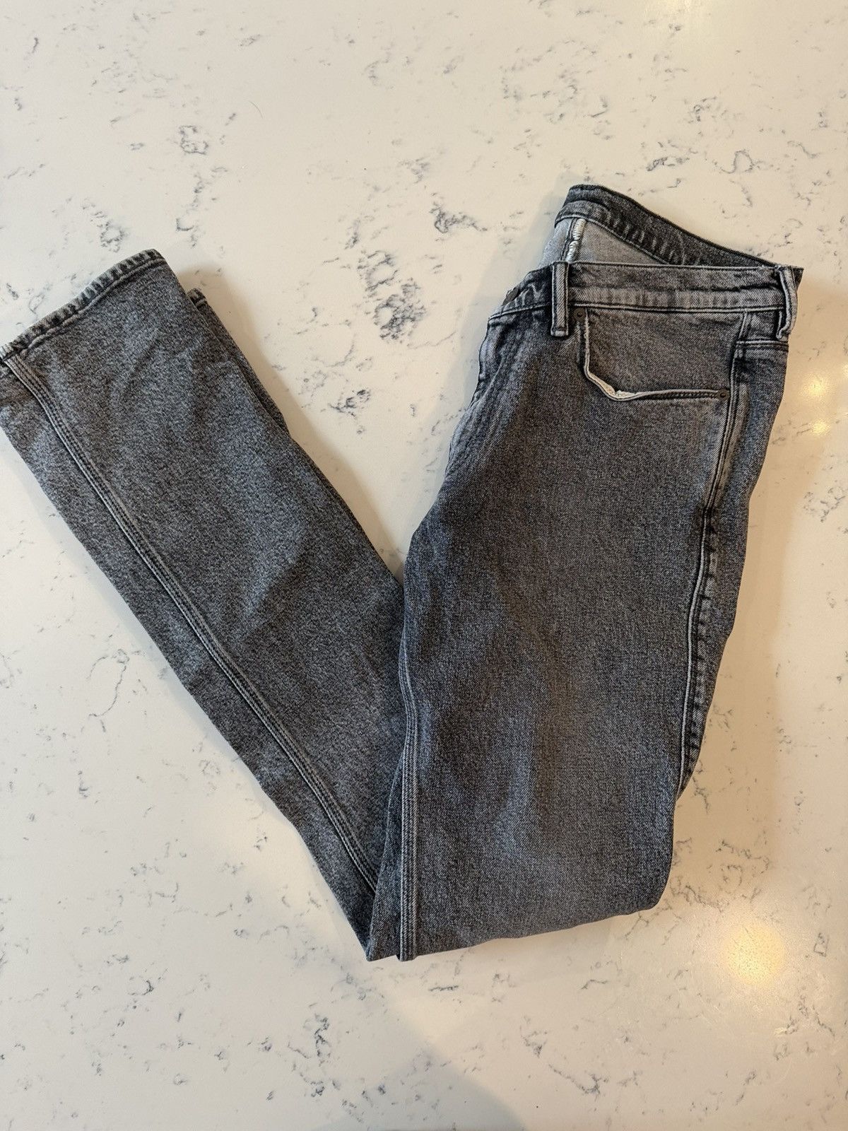 Acne Studios Acne Studios Blå Konst Max Dark Stone Grey Jeans Size 33x34 Size US 33 - 2 Thumbnail