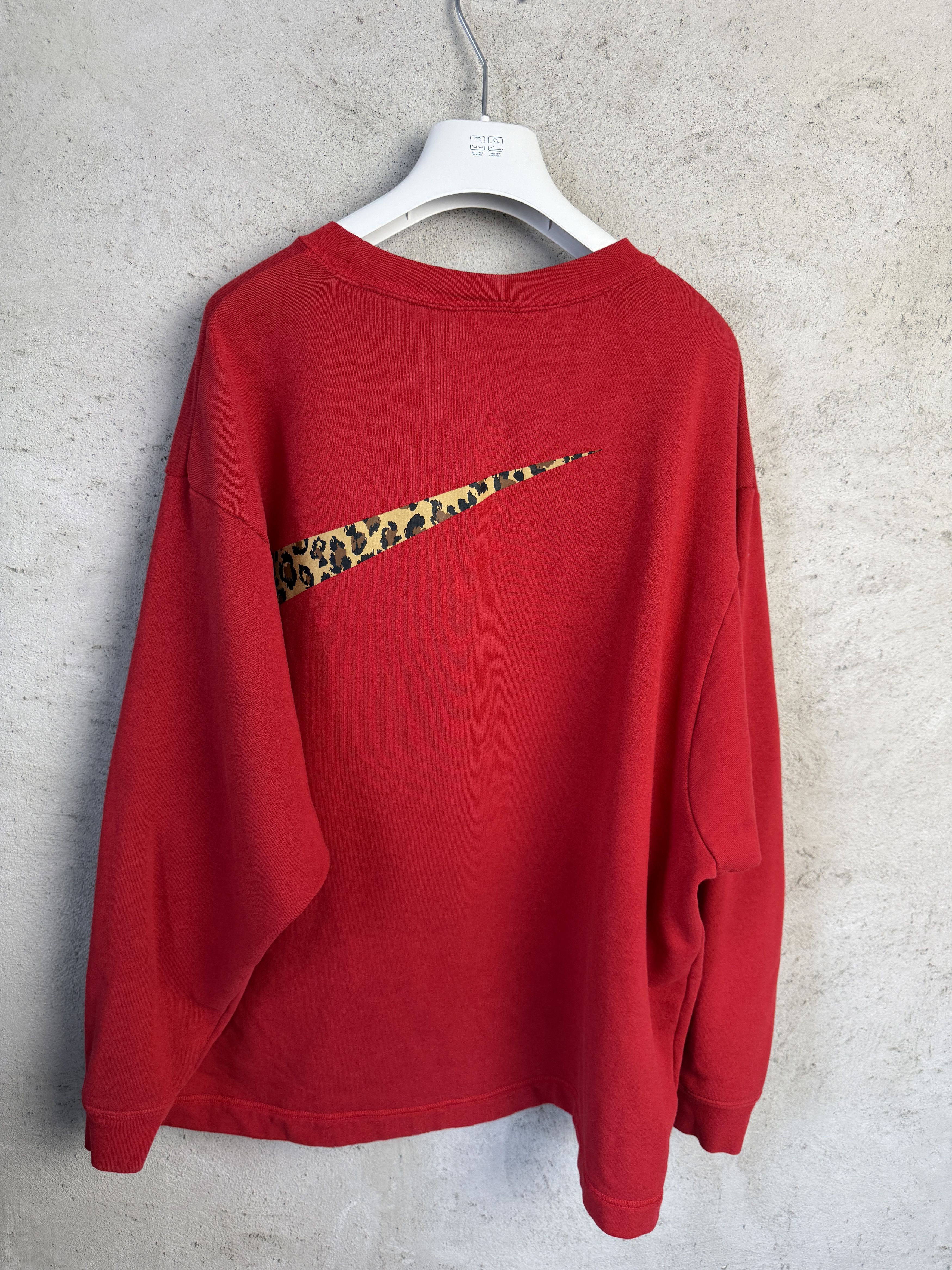 Nike Nike big swoosh leopard print sweatshirt crewneck Size L / US 10 / IT 46 - 6 Thumbnail