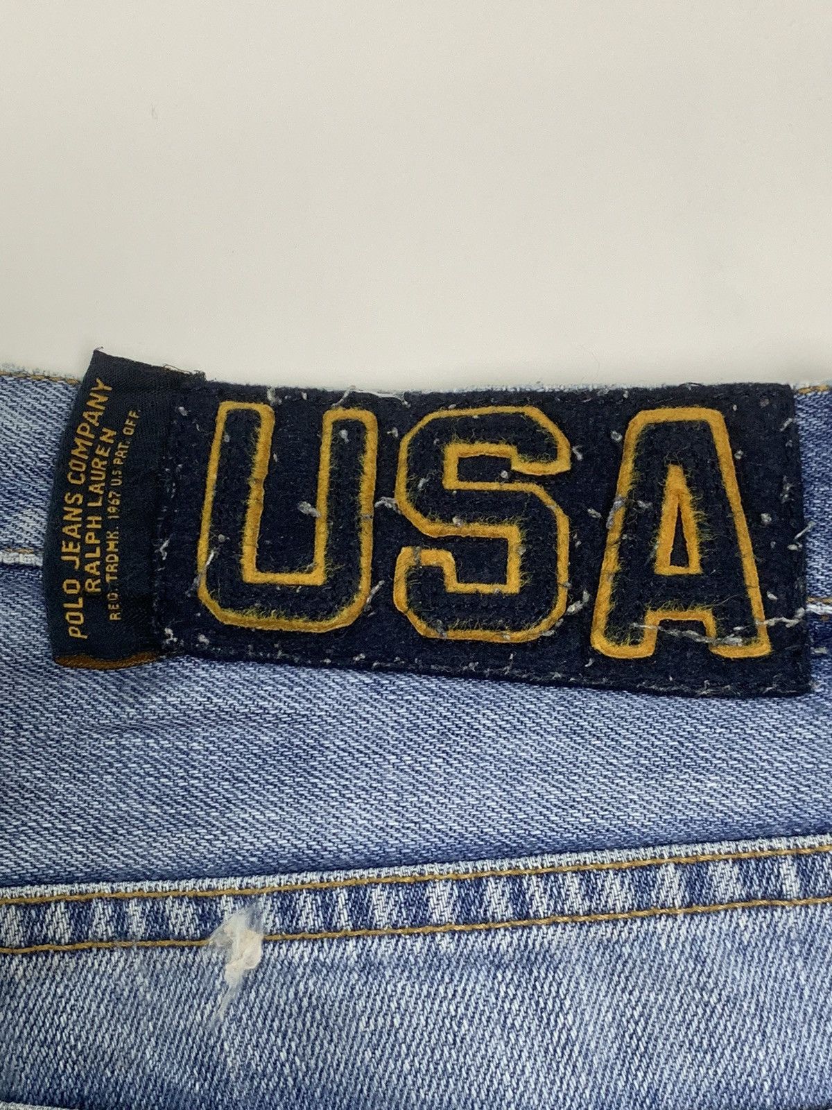 Vintage Vintage Polo RL distress jeans Size US 31 - 15 Thumbnail