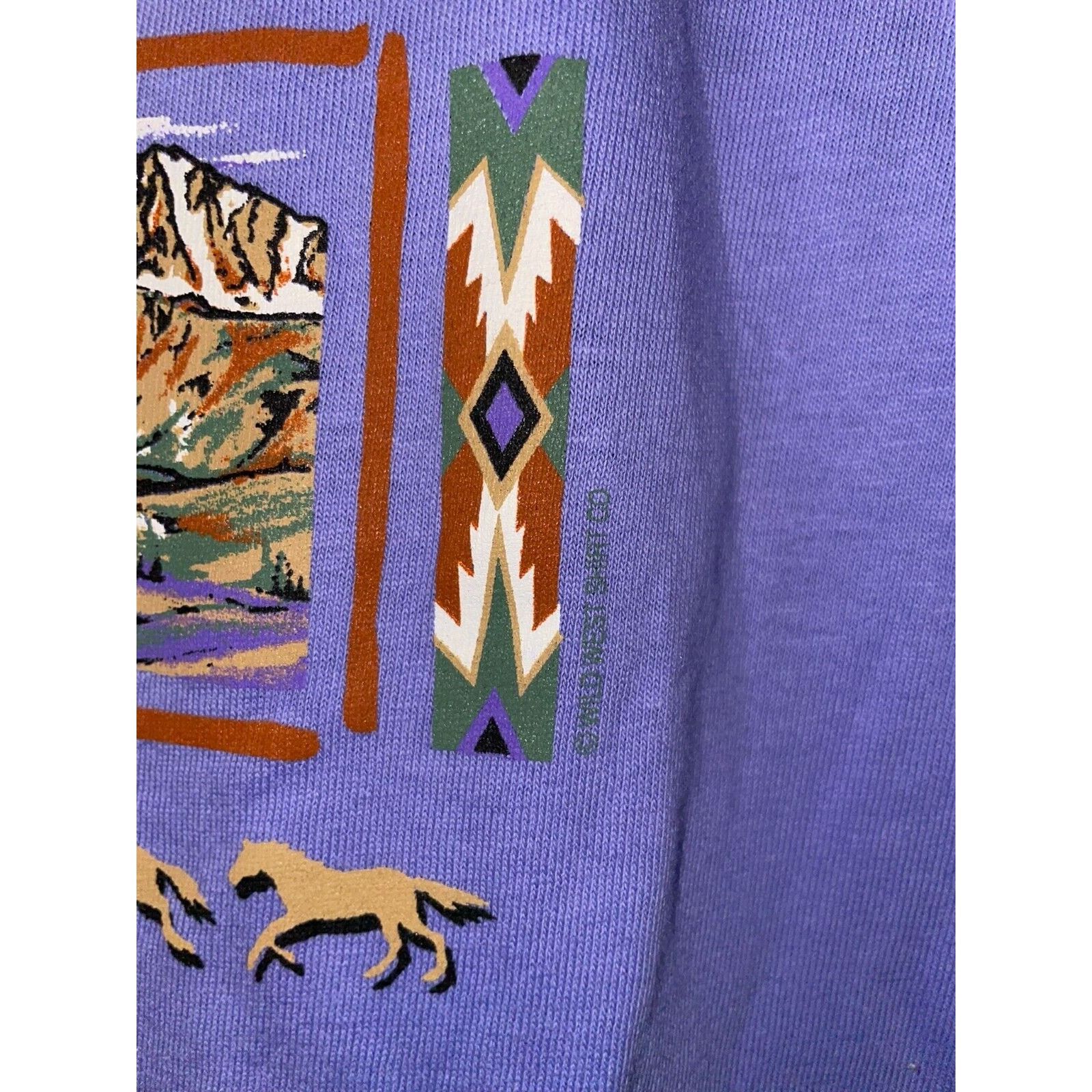 Anvil Womens Montana Big Sky Country Shirt Horse Nature Top Tee Size M / US 6-8 / IT 42-44 - 5 Thumbnail