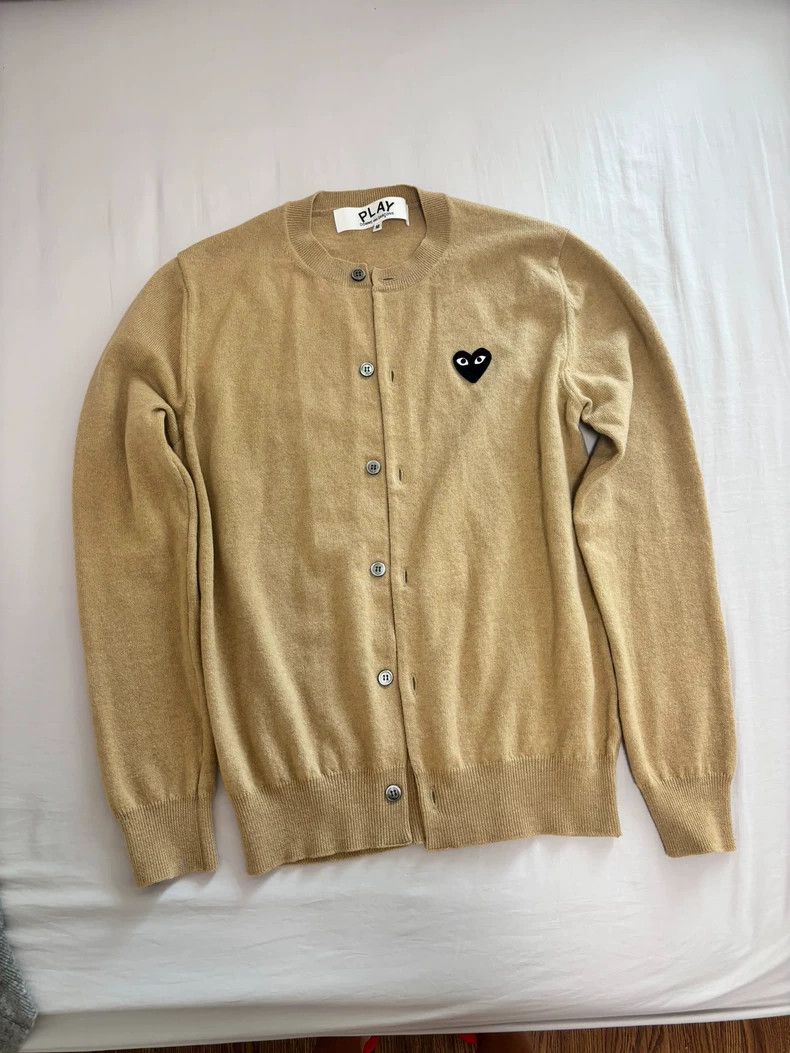 Comme des Garcons Comme Des Garcons Classic Beige Black Heart Cardigan Size M / US 6-8 / IT 42-44 - 1 Thumbnail