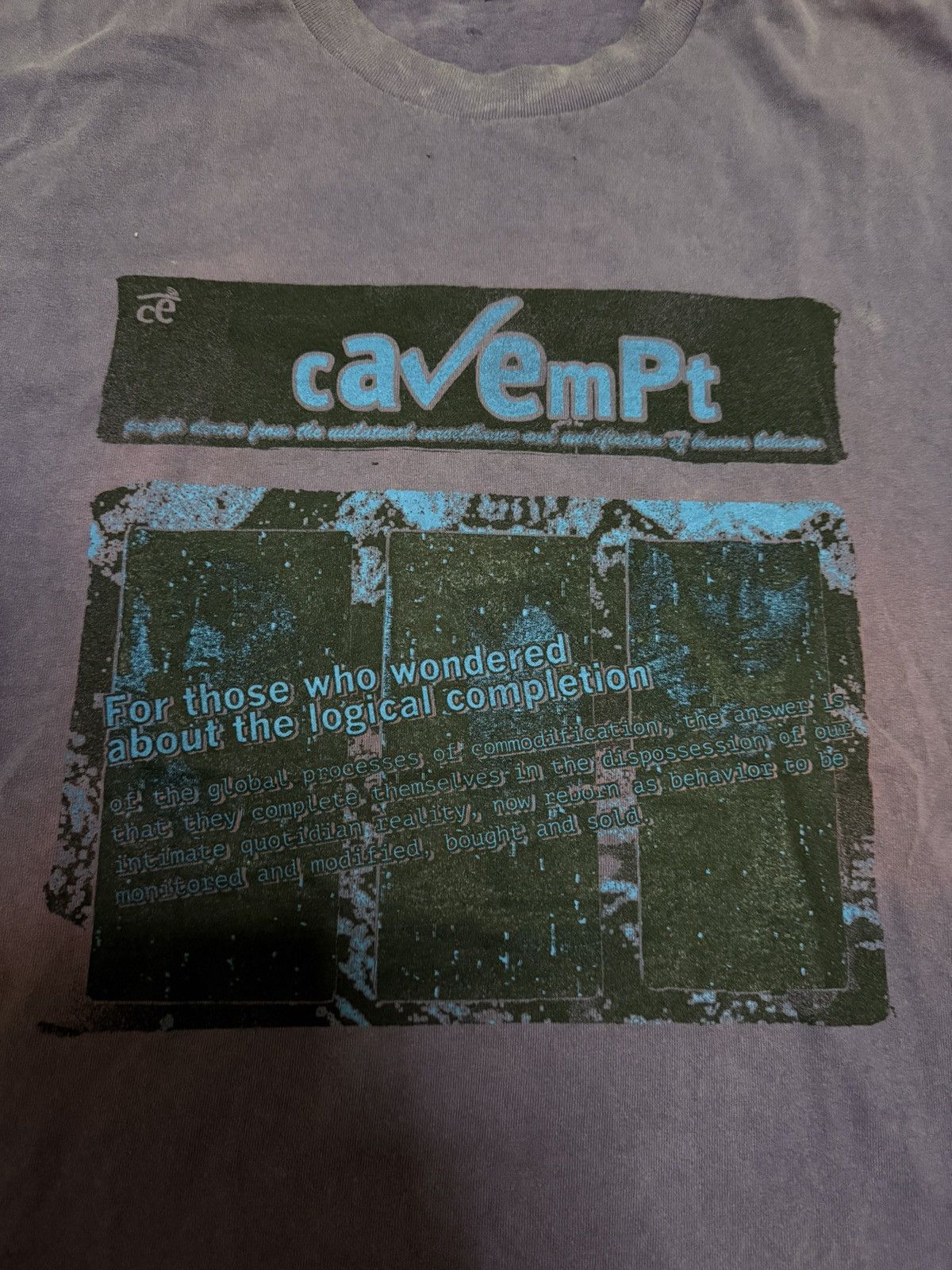 Cav Empt cavempt cav empt purple tee T-shirt Size US XL / EU 56 / 4 - 2 Thumbnail