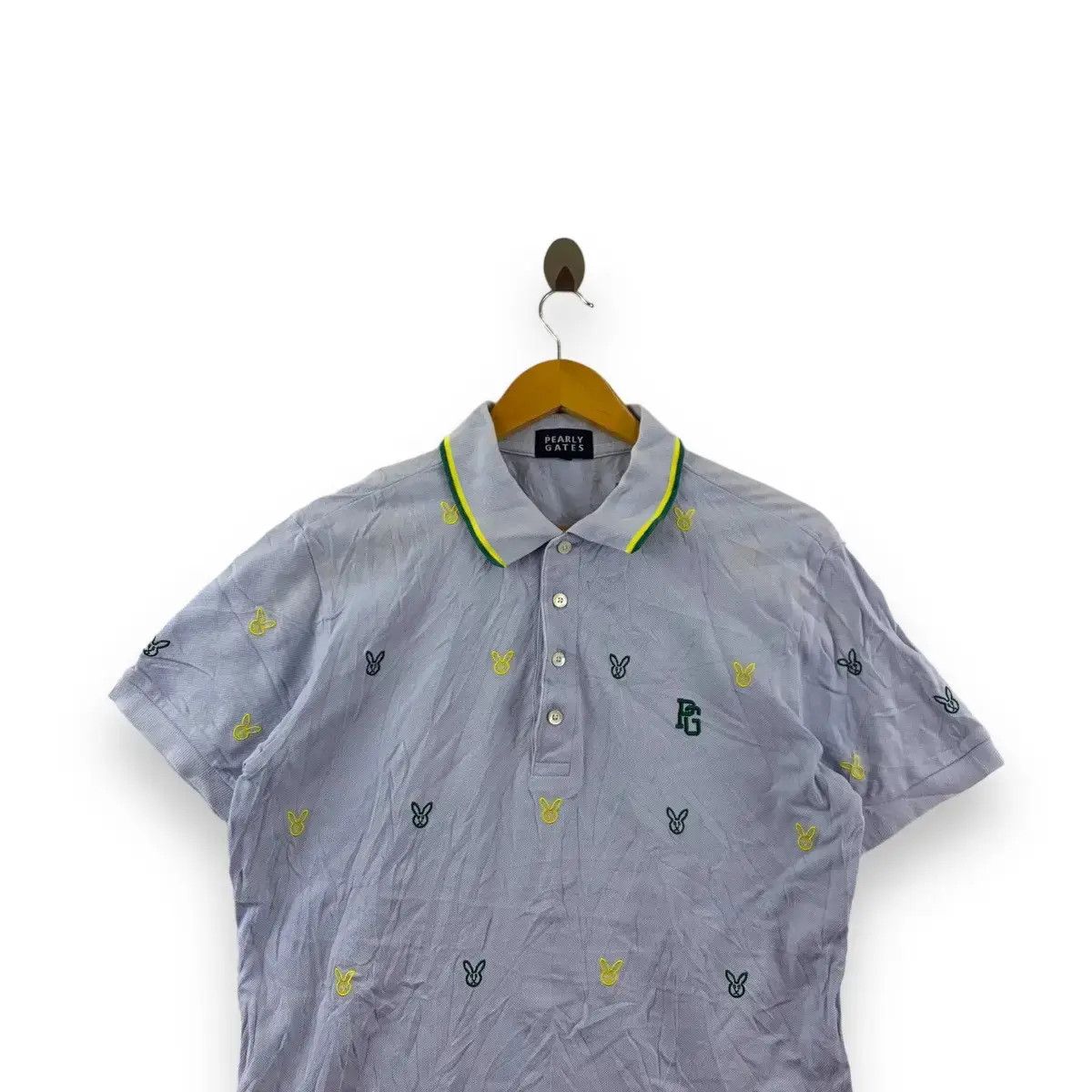 Vintage PEARLY GATES Monogram Bunny Made In Japan Polo Tee Shirt Size US S / EU 44-46 / 1 - 2 Thumbnail