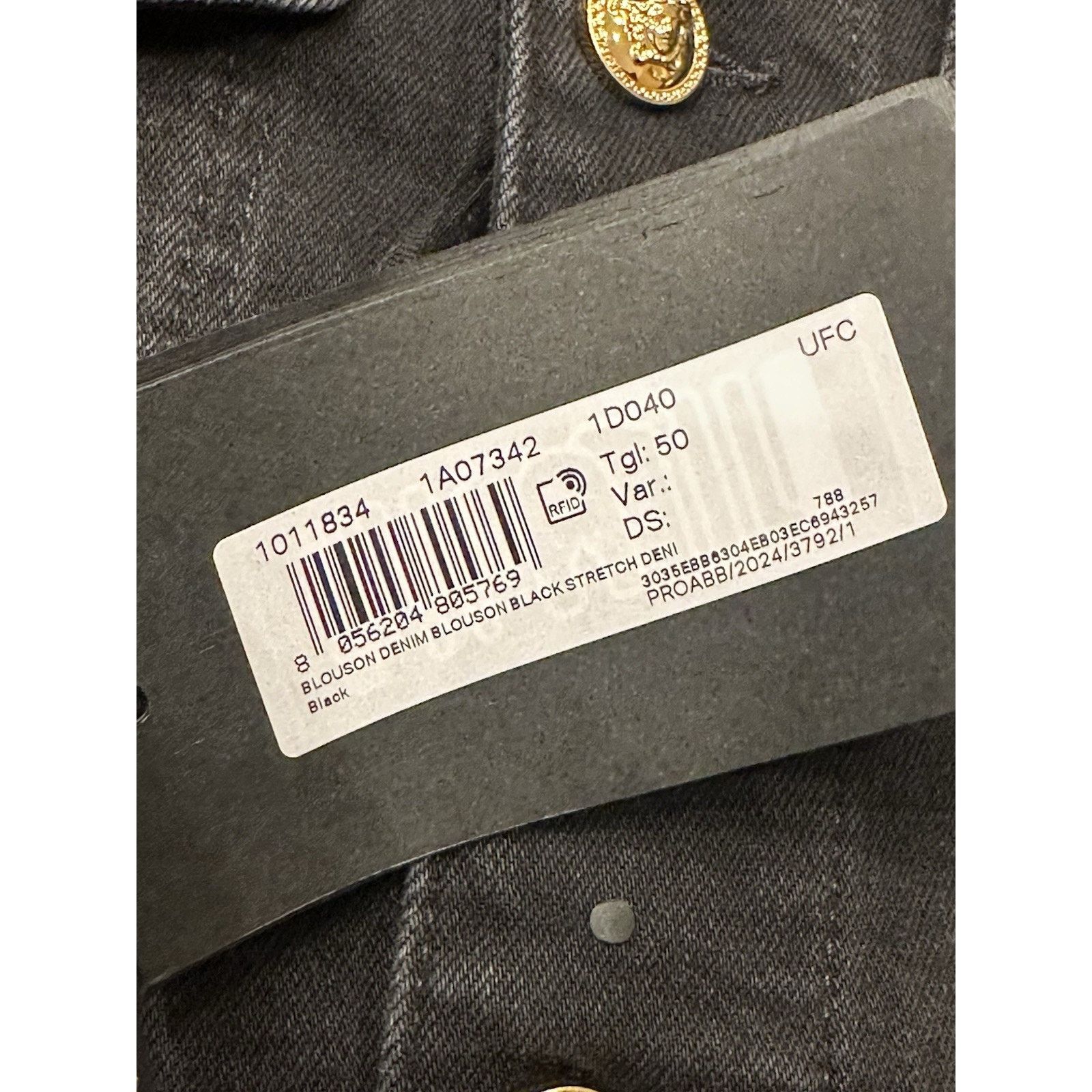 Versace Versace Men’s Blouson Denim Black Jacket L (50) 1011834 Size US L / EU 52-54 / 3 - 14 Thumbnail