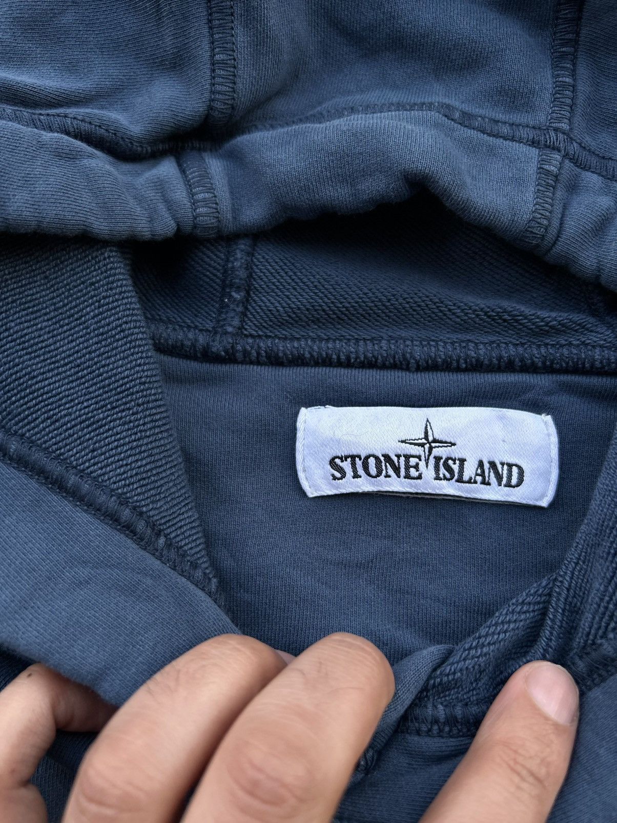 Stone Island STONE ISLAND BLUE LOGO PATCH HOODIE Size US L / EU 52-54 / 3 - 9 Thumbnail
