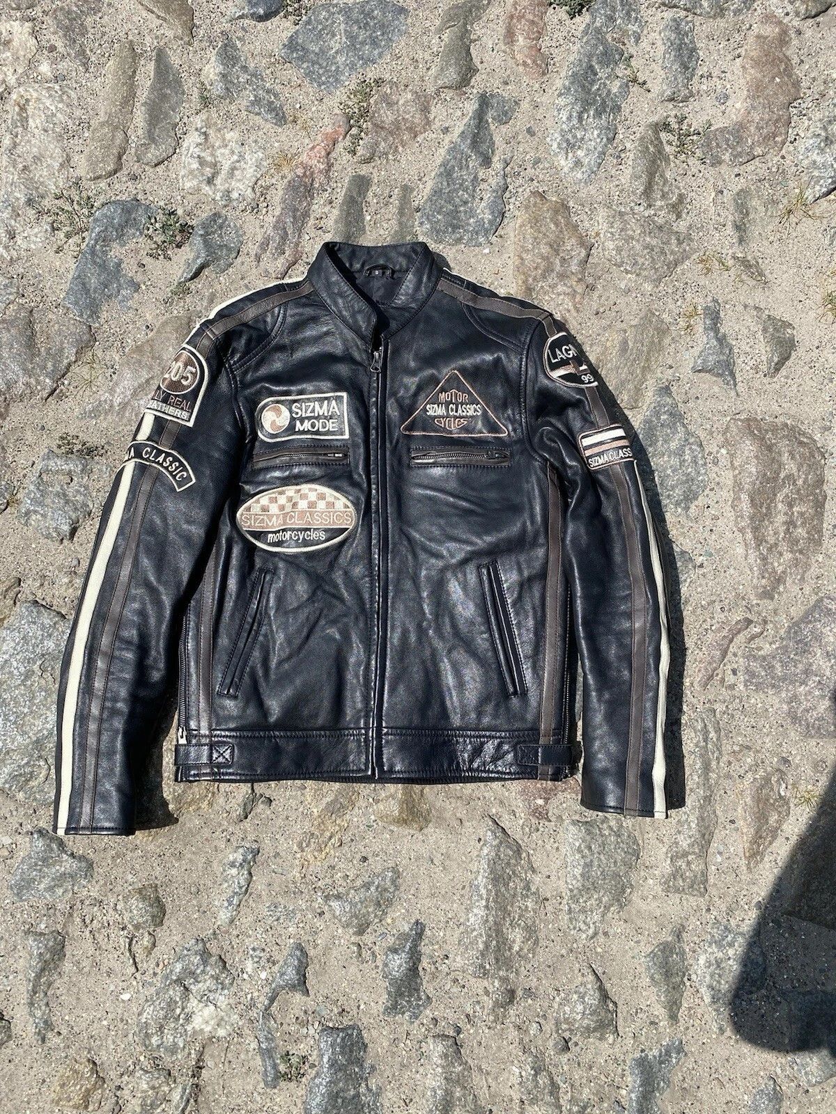 Other Motorcycle Leather Jacket Biker Motorcycle Jacket Men's Sz S Size US S / EU 44-46 / 1 - 1 Thumbnail