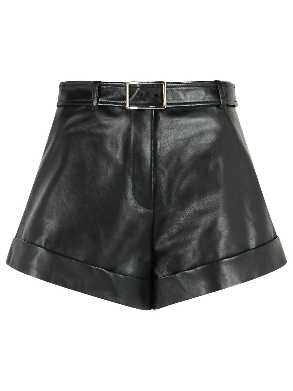 Sportmax SPORTMAX 'Vasaio' Black Leather Shorts Size 26" / US 2 / IT 38 - 1 Thumbnail