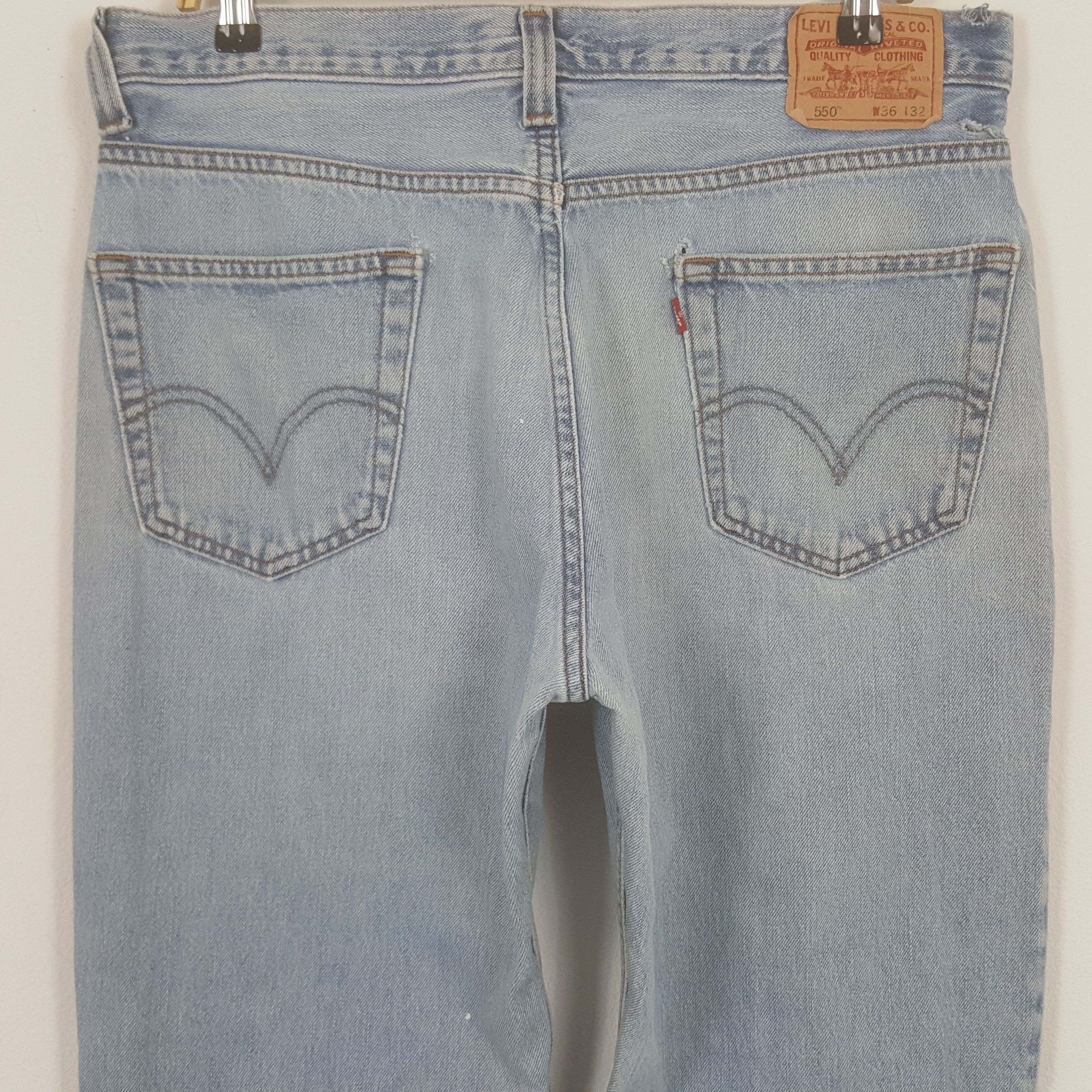 Levi's × Vintage Vintage Levi's 550 American Distressed Denim Jeans Size US 35 - 5 Thumbnail
