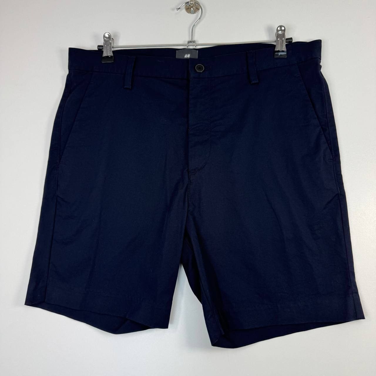 H&M H&M Chino Trousers Navy Blue Regular Fit Mens Size L (W34) Size US 36 / EU 52 - 1 Thumbnail