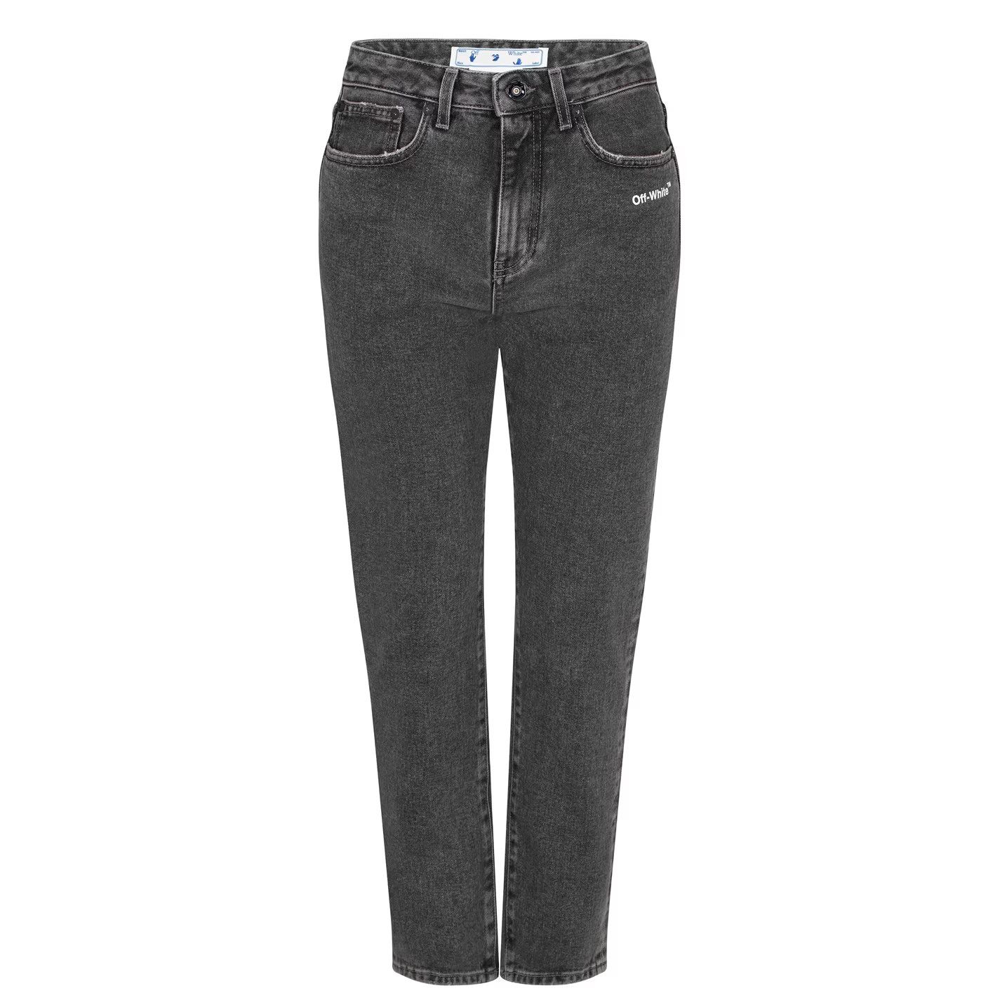 Off-White o1g2r1mq0125 Diagonal Stripe Jeans in Grey & White Size 25" / US 0 / IT 36 - 1 Thumbnail