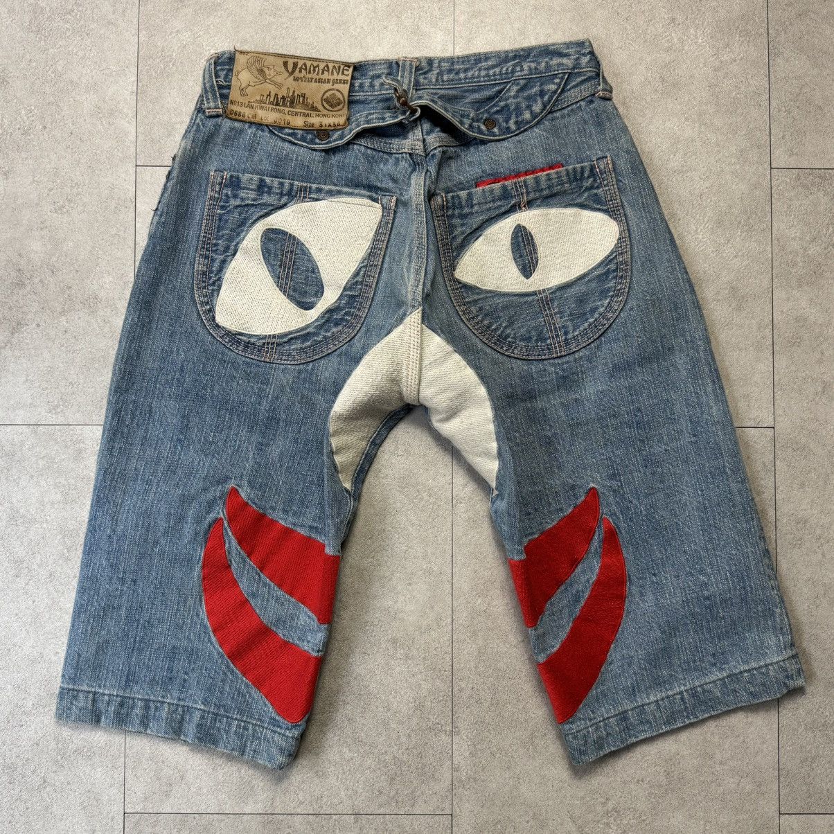 Evisu Evisu Face Half Denim Jeans Pants Size US 31 - 1 Thumbnail