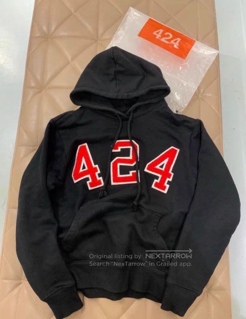 424 424 Flock Logo Hoodie Sweatshirt Size US M / EU 48-50 / 2 - 1 Thumbnail