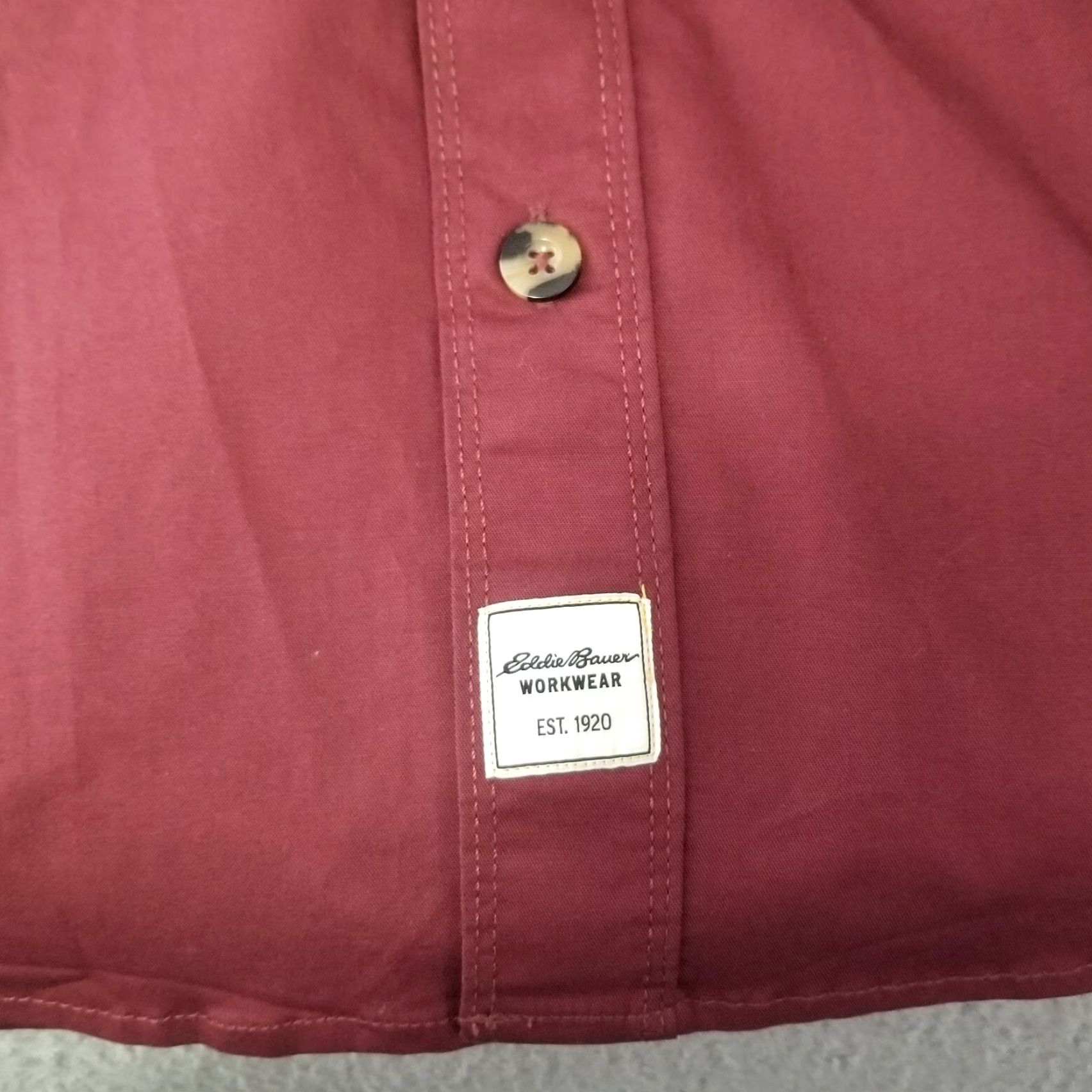 Eddie Bauer Eddie Bauer Shirt Mens Extra Large Burgundy Workwear Long Sleeve Logger Cotton Size US XL / EU 56 / 4 - 6 Thumbnail