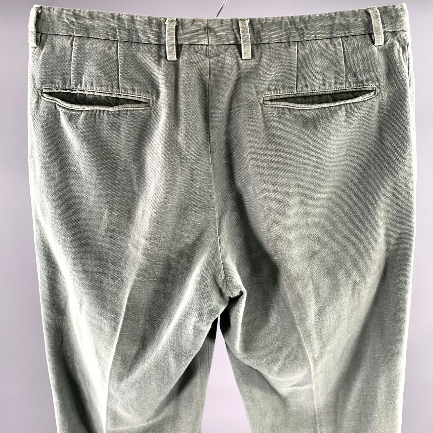 Boglioli BOGLIOLI Pants Size 32 Linen Blend Washed Grey Blue Zip Fly Inseam 31 Mens Size US 32 / EU 48 - 2 Thumbnail