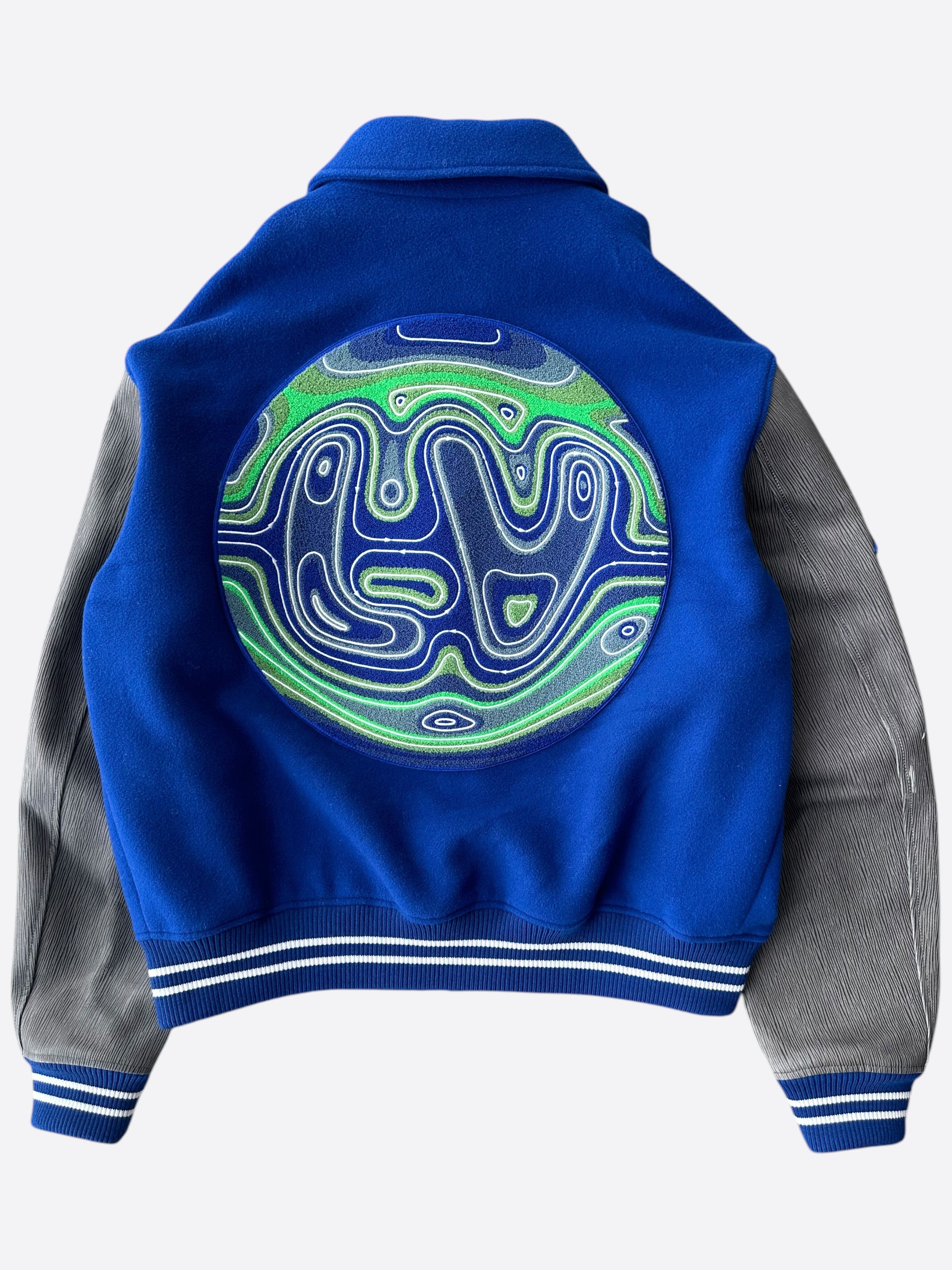 Louis Vuitton Louis Vuitton Blue & Grey Leather Varsity