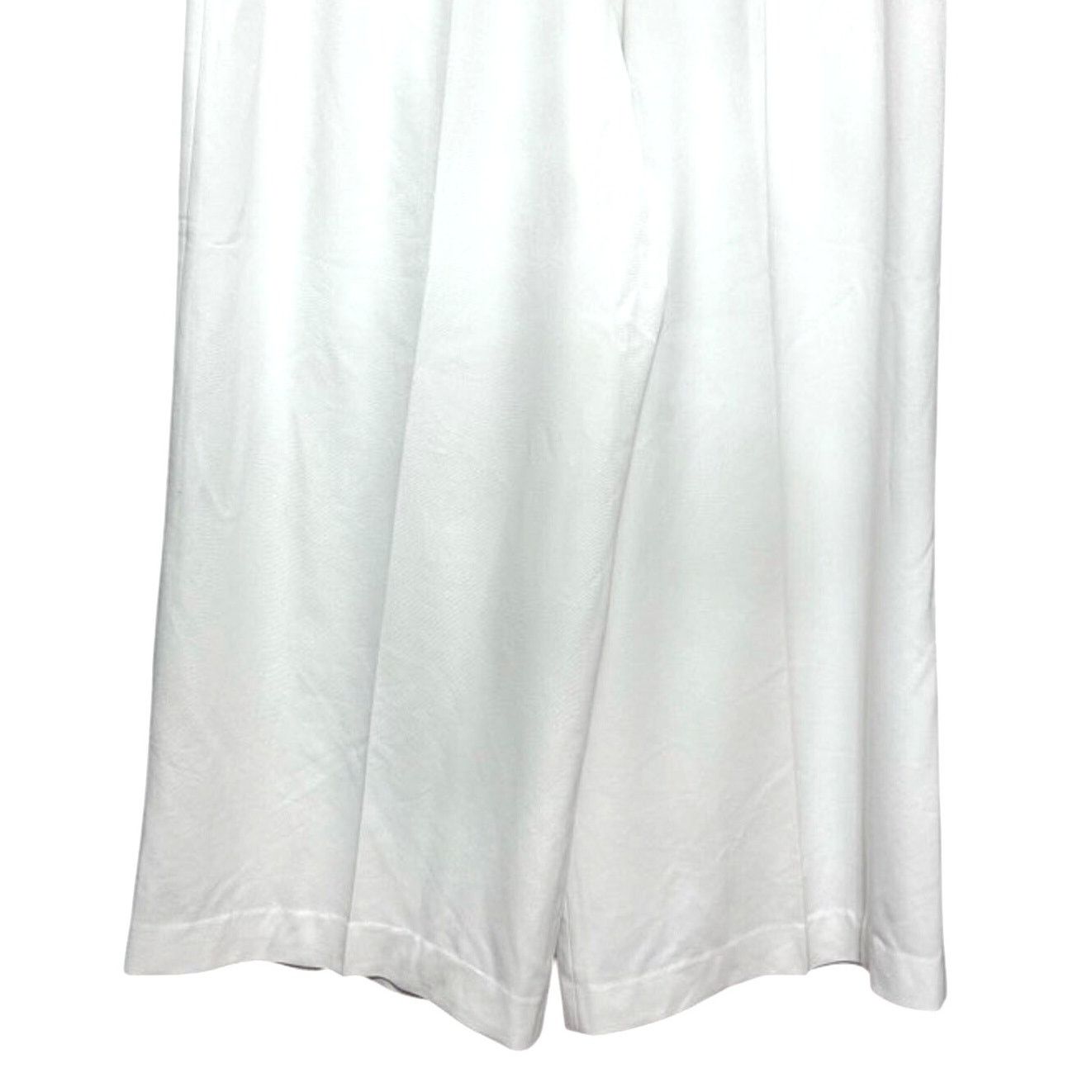 Asos ASOS Design Palazzo Flowy Pants High Rise Zip White 32 NWOT Size 32" / US 10 / IT 46 - 6 Thumbnail