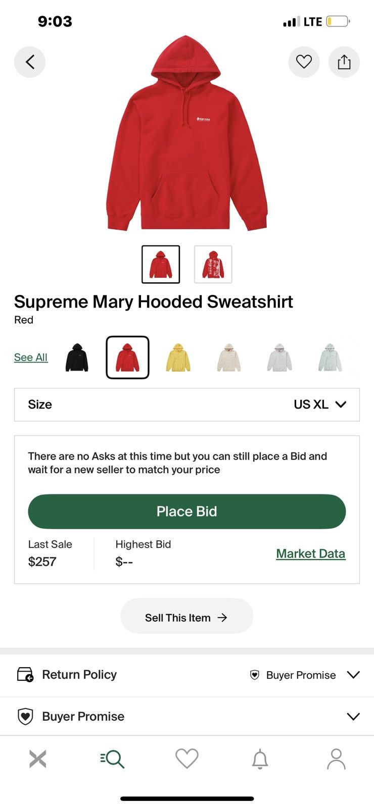Supreme Supreme Mary Hoodie Sweatshirt Size US XL / EU 56 / 4 - 7 Thumbnail