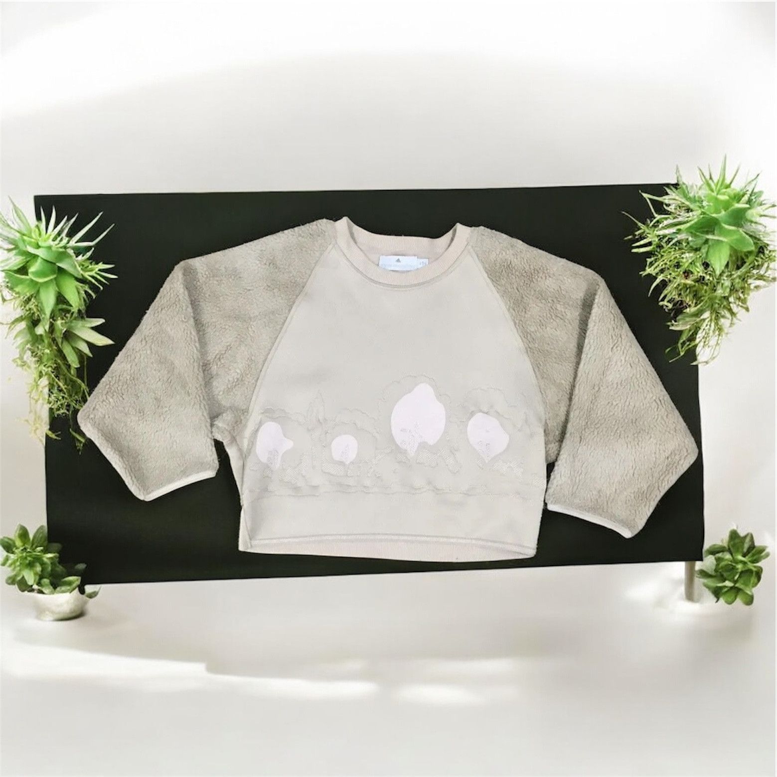 Adidas × Stella McCartney Adidas Cropped Fleece Crew Neck Size US XS / EU 42 / 0 - 1 Thumbnail