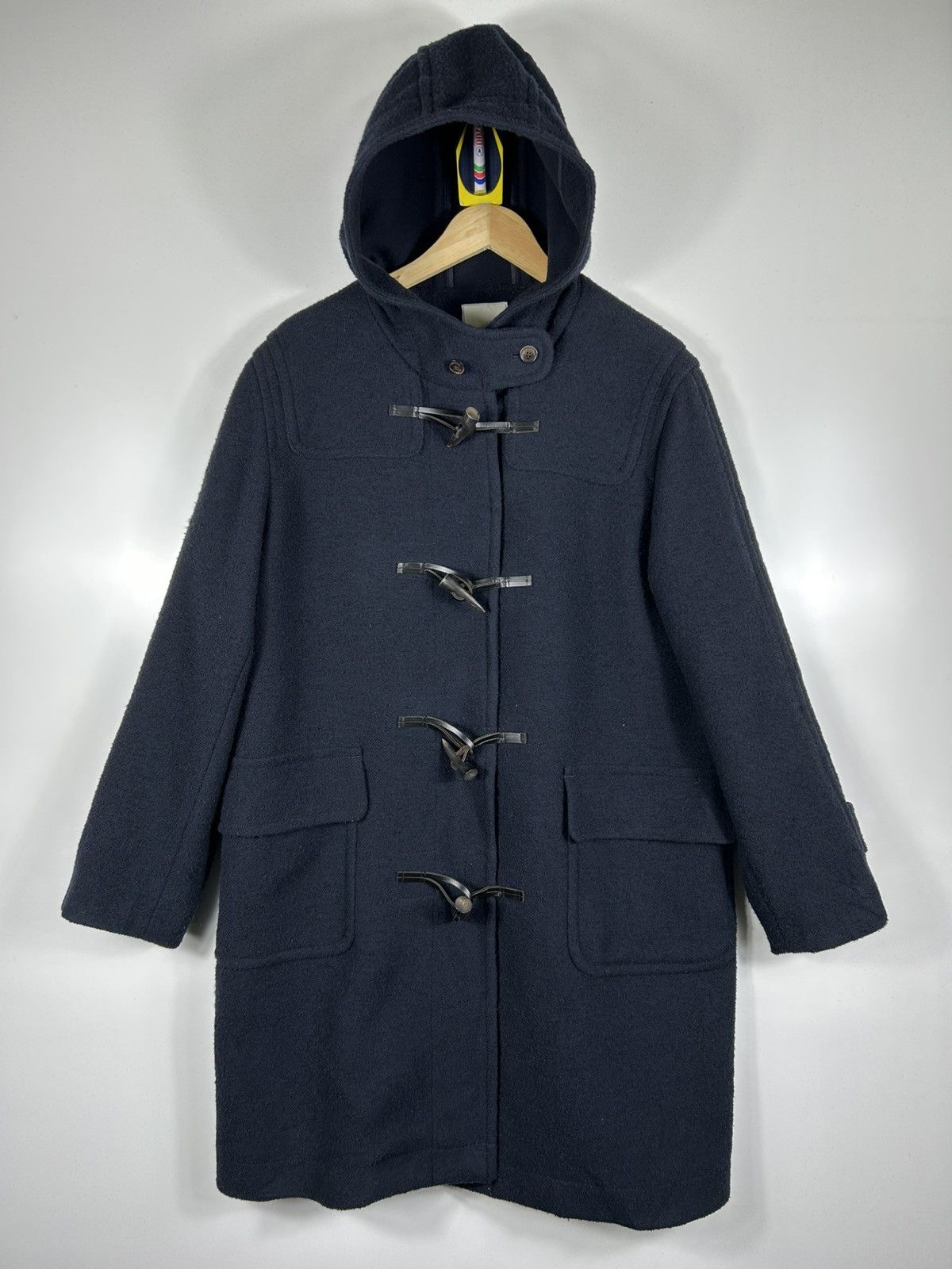 Vintage ⚡️Vintage New Yorker Hooded Wool Duffle Long Coat Jacket Size US L / EU 52-54 / 3 - 3 Thumbnail