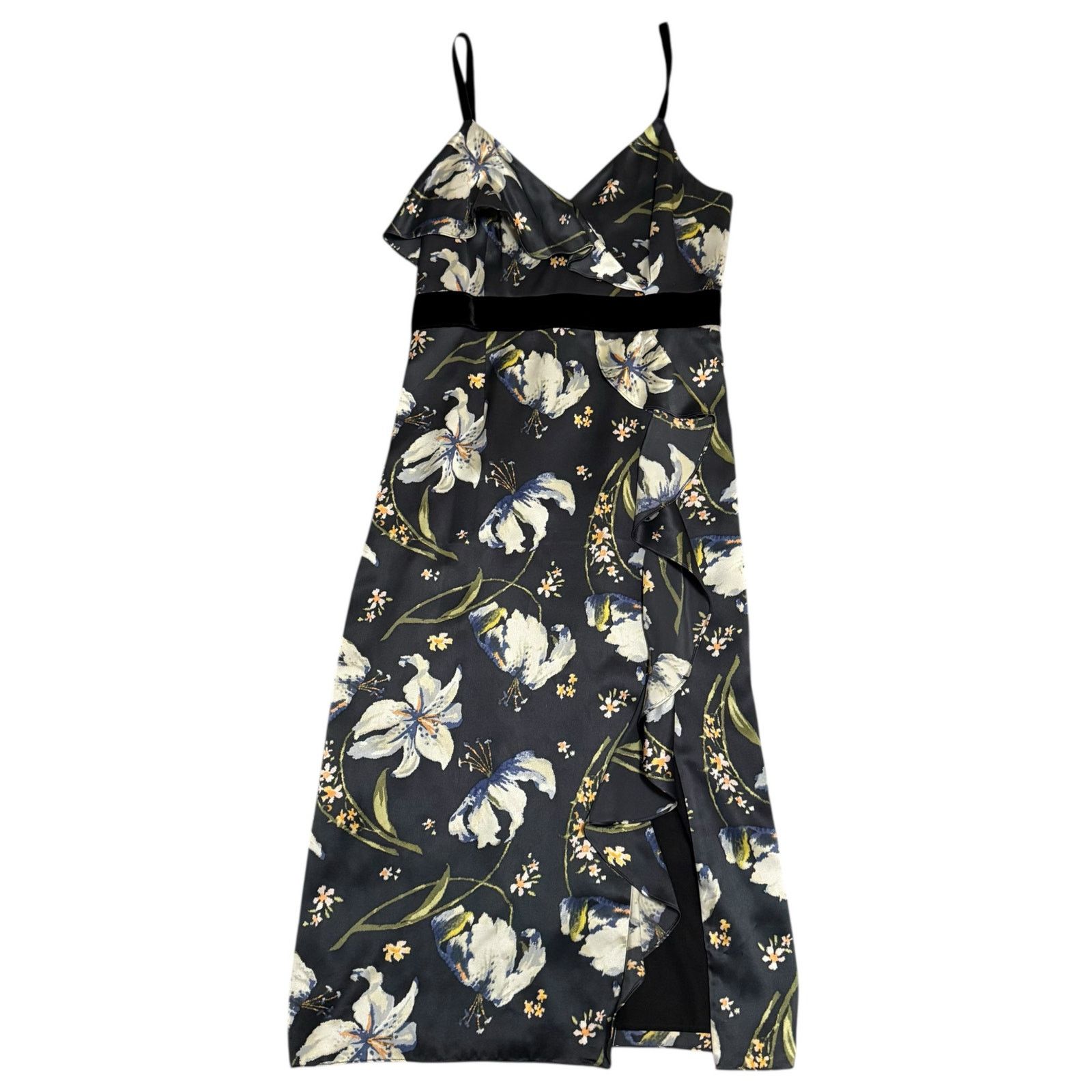 Cinq a Sept Cinq à Sept Leena Silk Floral Midi Dress Sleeveless Size 8 Size M / US 6-8 / IT 42-44 - 9 Thumbnail
