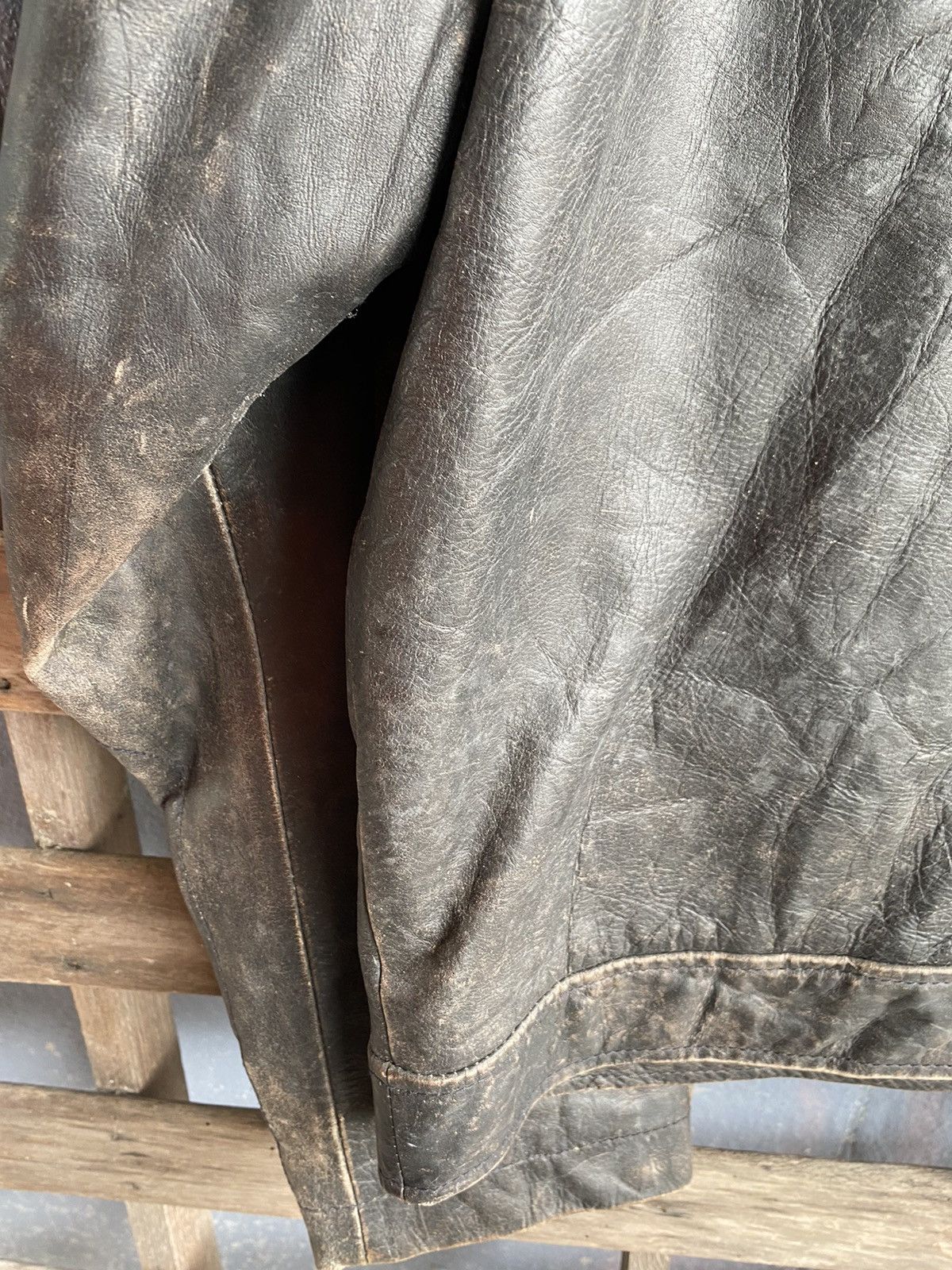 Gap Vintage Gap Sun Faded Leather Jacket Size US M / EU 48-50 / 2 - 16 Thumbnail