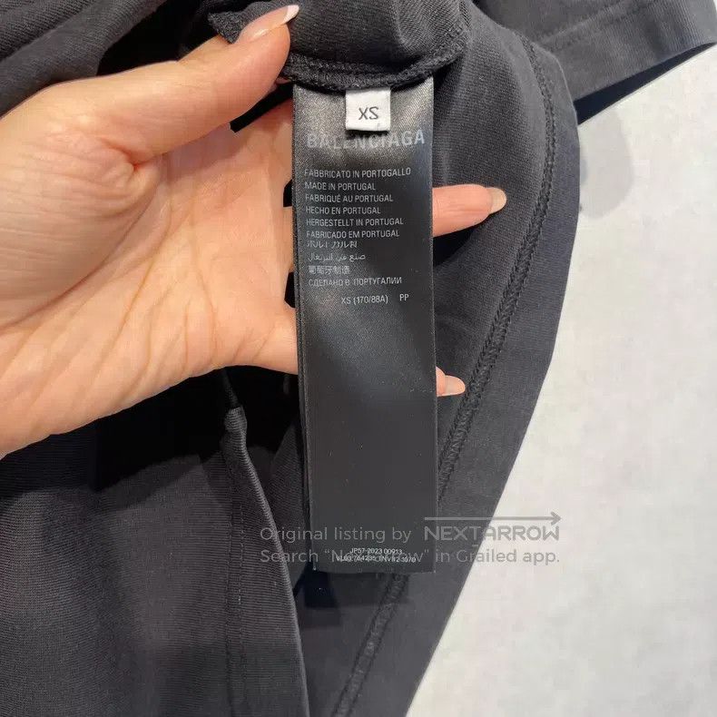 Balenciaga Balenciaga Black Short Sleeve T-Shirt with Logo Print Size US XS / EU 42 / 0 - 5 Thumbnail