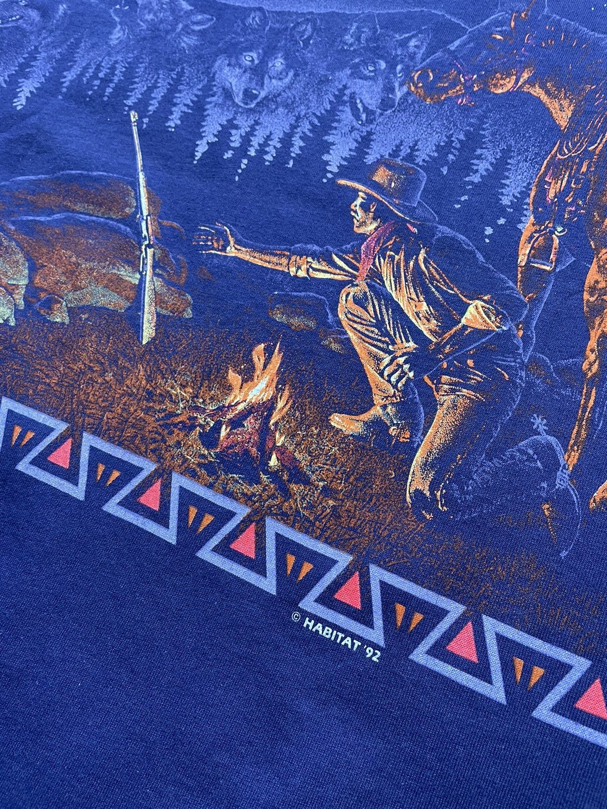 Habitat 1992 Mush On Habitat Tee Western Navajo Cowboy Streetwear Size US L / EU 52-54 / 3 - 9 Thumbnail