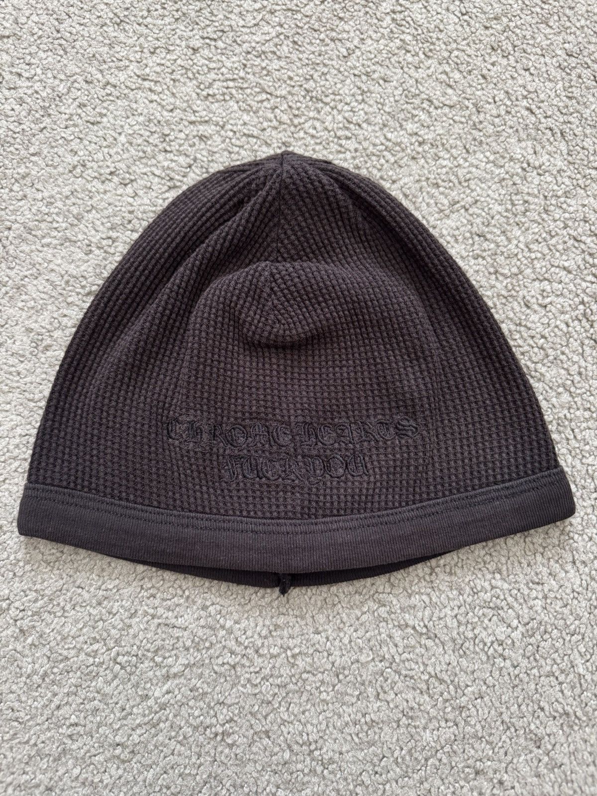 Chrome Hearts Chrome Hearts “Fuck You” Embroidered Thermal Beanie