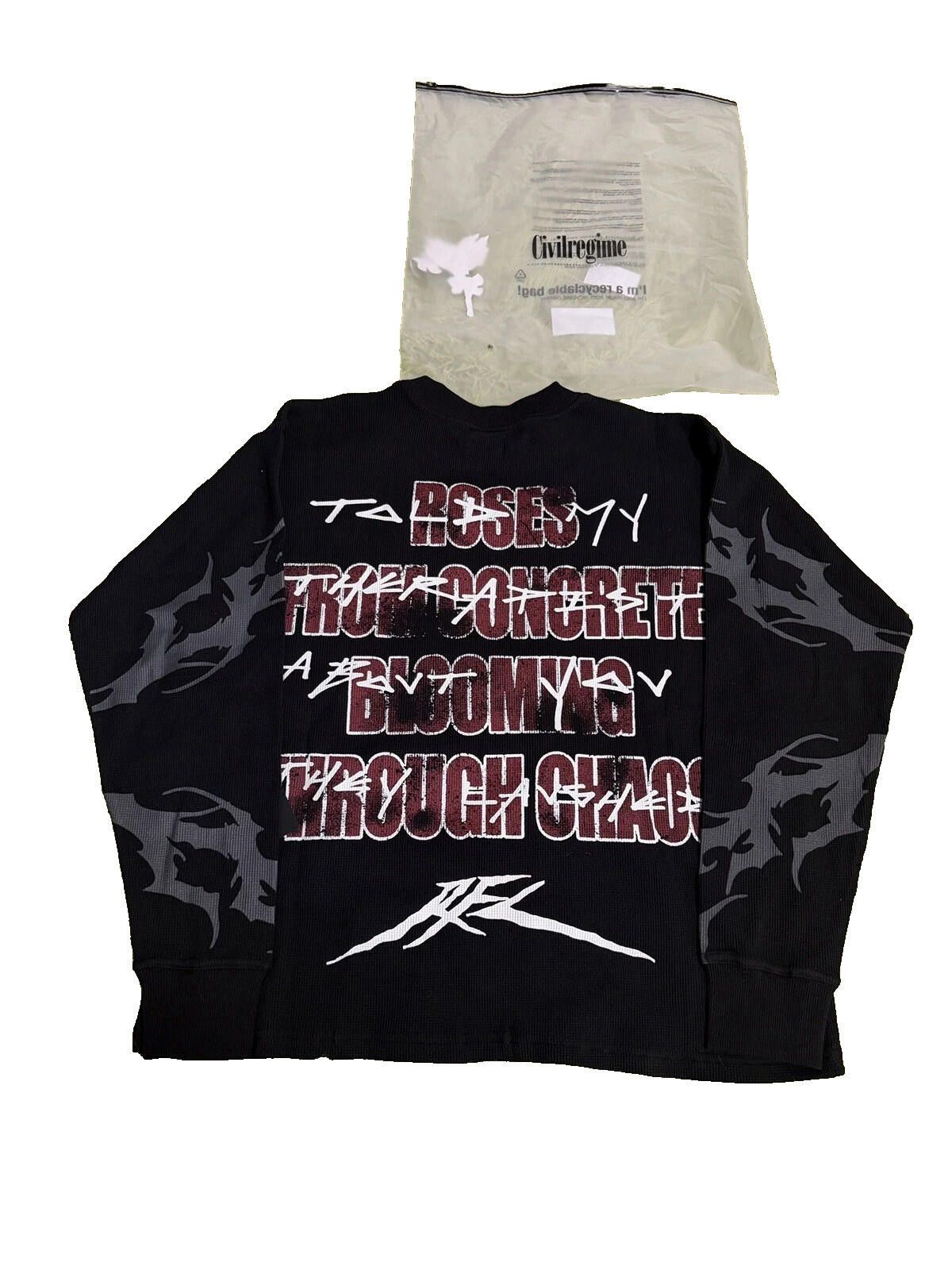 Civil Regime Civil Regime Dead Signal Waffle Thermal Sweater Blk M Size US M / EU 48-50 / 2 - 2 Thumbnail