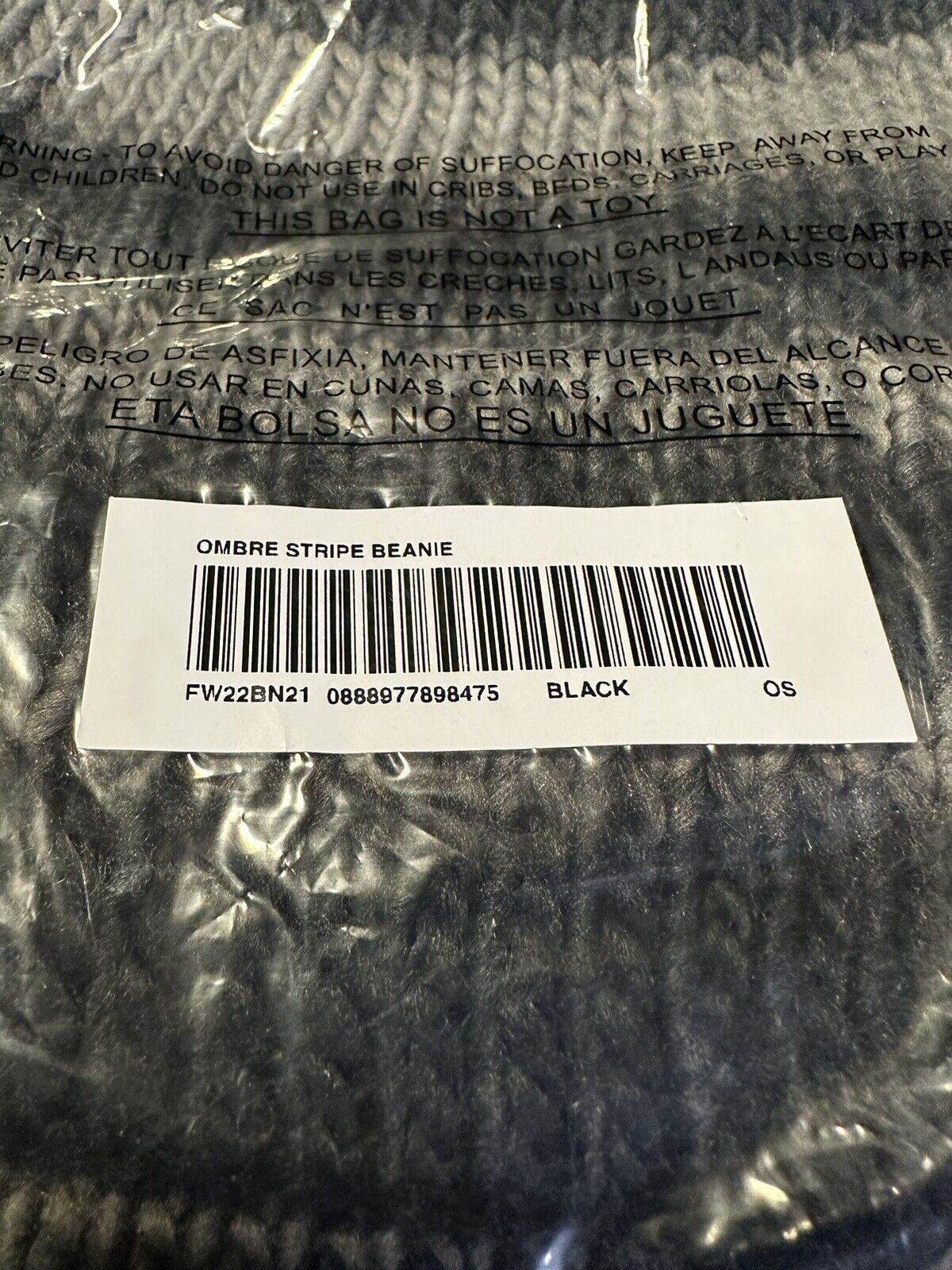 Supreme NWT Supreme Ombre Stripe Beanie - Black Size ONE SIZE - 5 Thumbnail