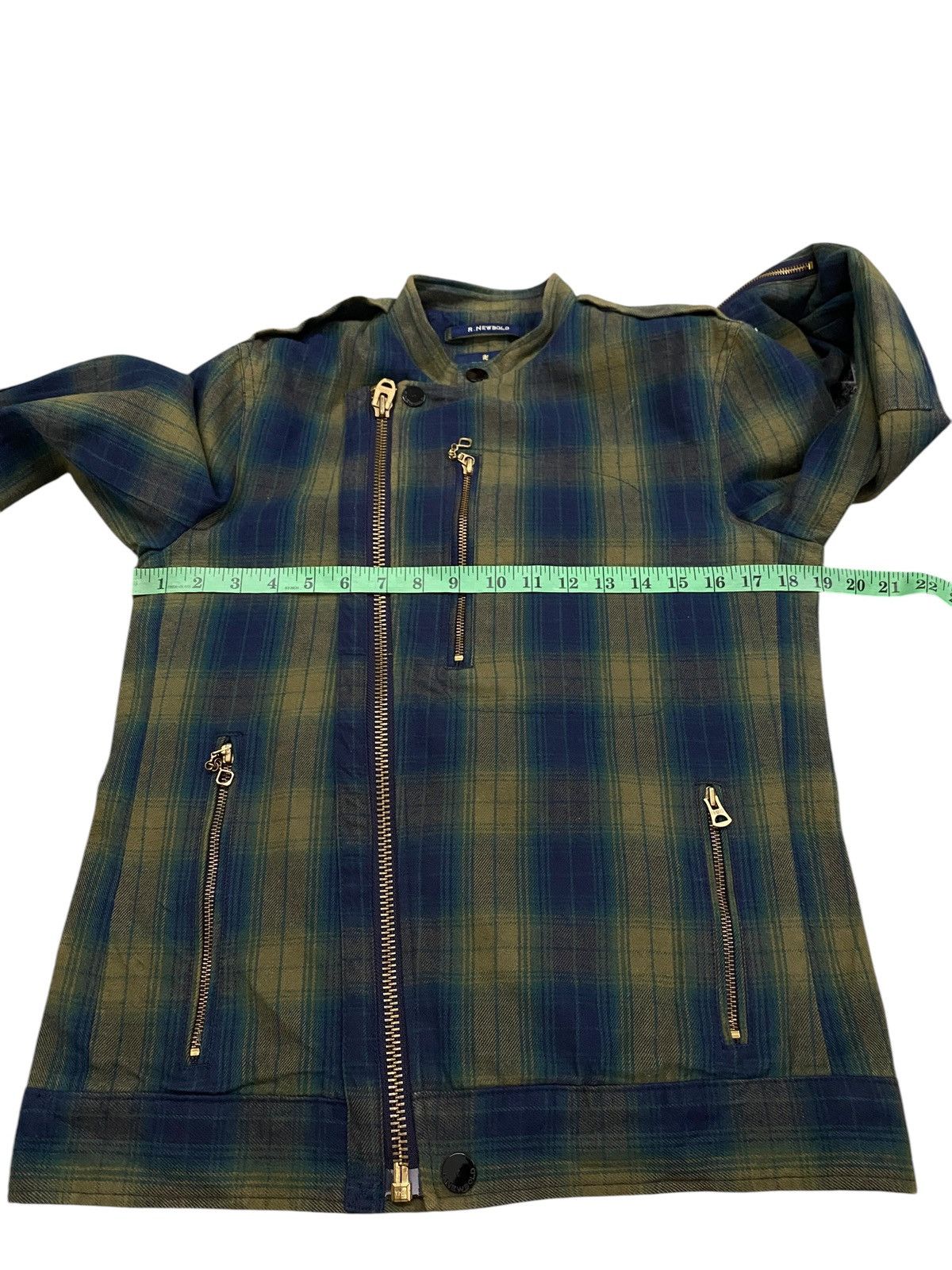 Japanese Brand × Paul Smith × R.Newbold Vintage R.Newbold Plaid Zipper Biker Jacket M Size Size US M / EU 48-50 / 2 - 14 Thumbnail