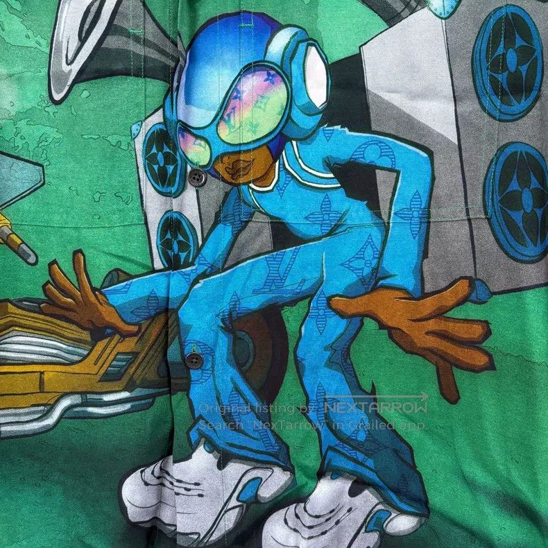 Louis Vuitton Louis Vuitton Alien Silk Shirt Size US M / EU 48-50 / 2 - 4 Thumbnail