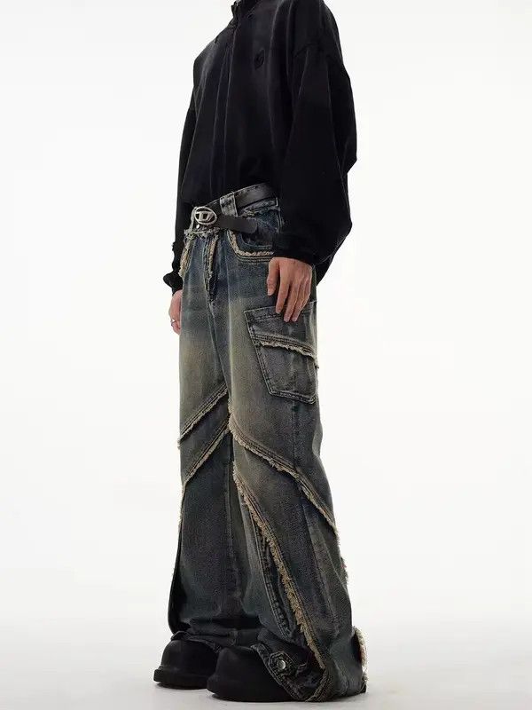 VIBE Retro heavy-duty stitching raw edge micro-flared jeans Size US 30 / EU 46 - 6 Thumbnail