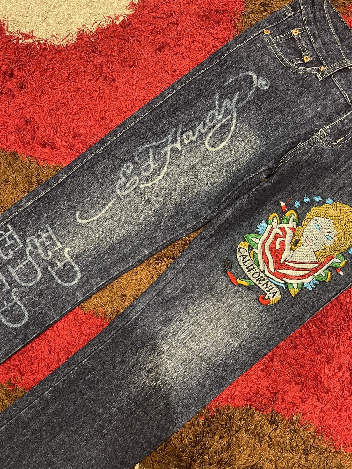 Ed Hardy Best Offer Ed Hardy By Christian Audigier Jeans Size 28 - 30 Size US 29 - 3 Thumbnail