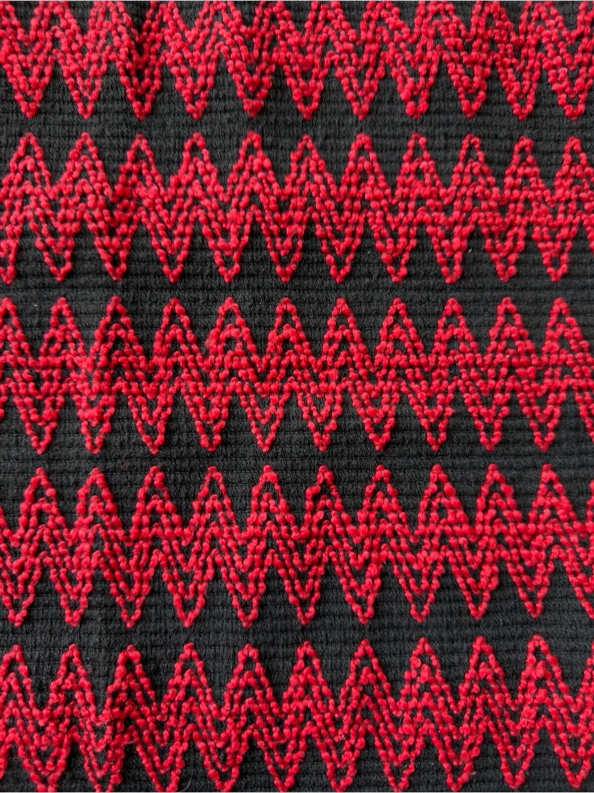 REVOLVE Crochet Zigzag Top or Skirt / Red Black Size S / US 4 / IT 40 - 2 Thumbnail