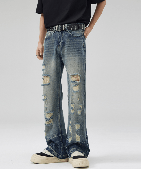 Japanese Brand × Jean American high street baggy ripped jeans y2k Size US 32 / EU 48 - 1 Thumbnail