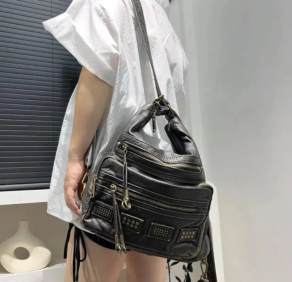 Japanese Brand Motorcycle Rock Punk Shoulder Bag Y2K Women Size ONE SIZE - 5 Thumbnail