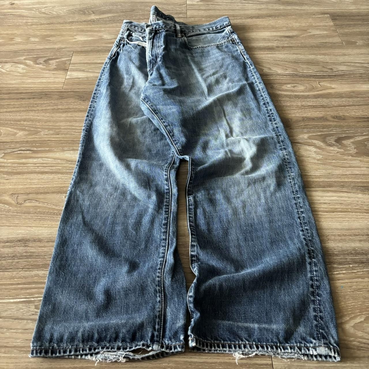 Gap Crazy Vintage Y2K/2000s Baggy Grunge Gap Medium Wash Skater Denim Jeans! 40x30 Size US 40 / EU 56 - 3 Thumbnail