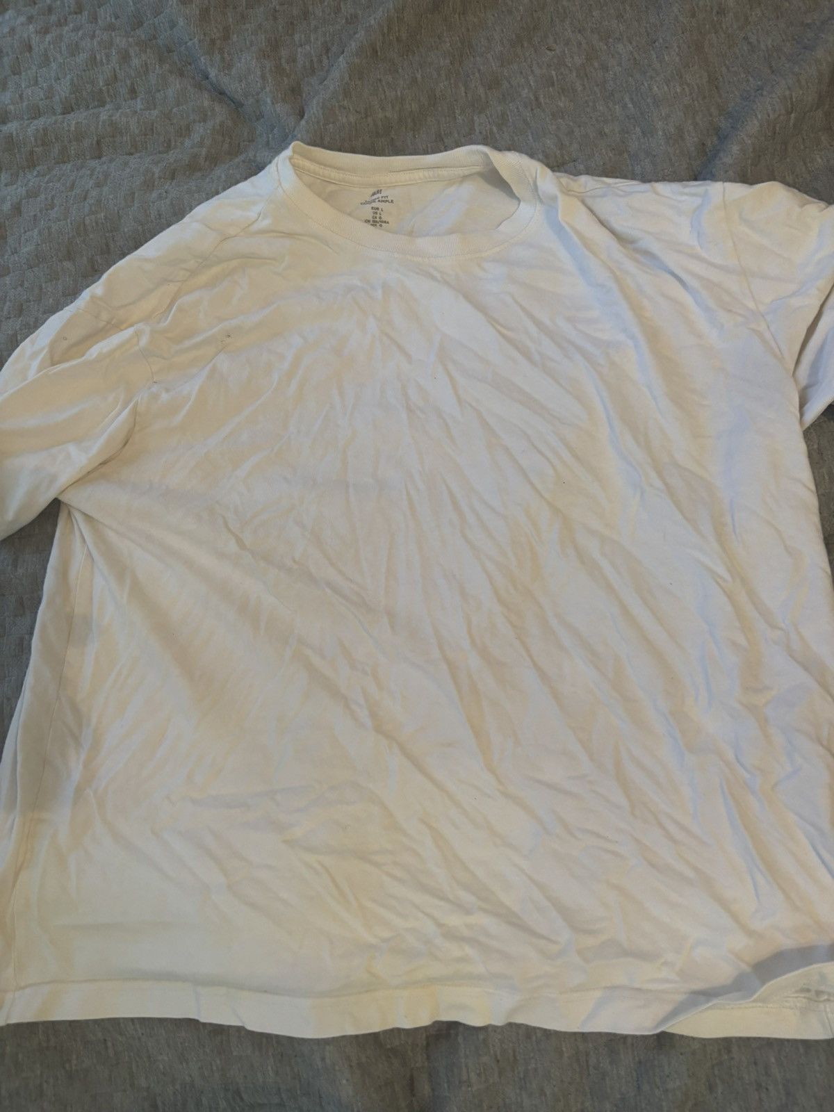 H&M H&M White Tee Size US L / EU 52-54 / 3 - 1 Thumbnail
