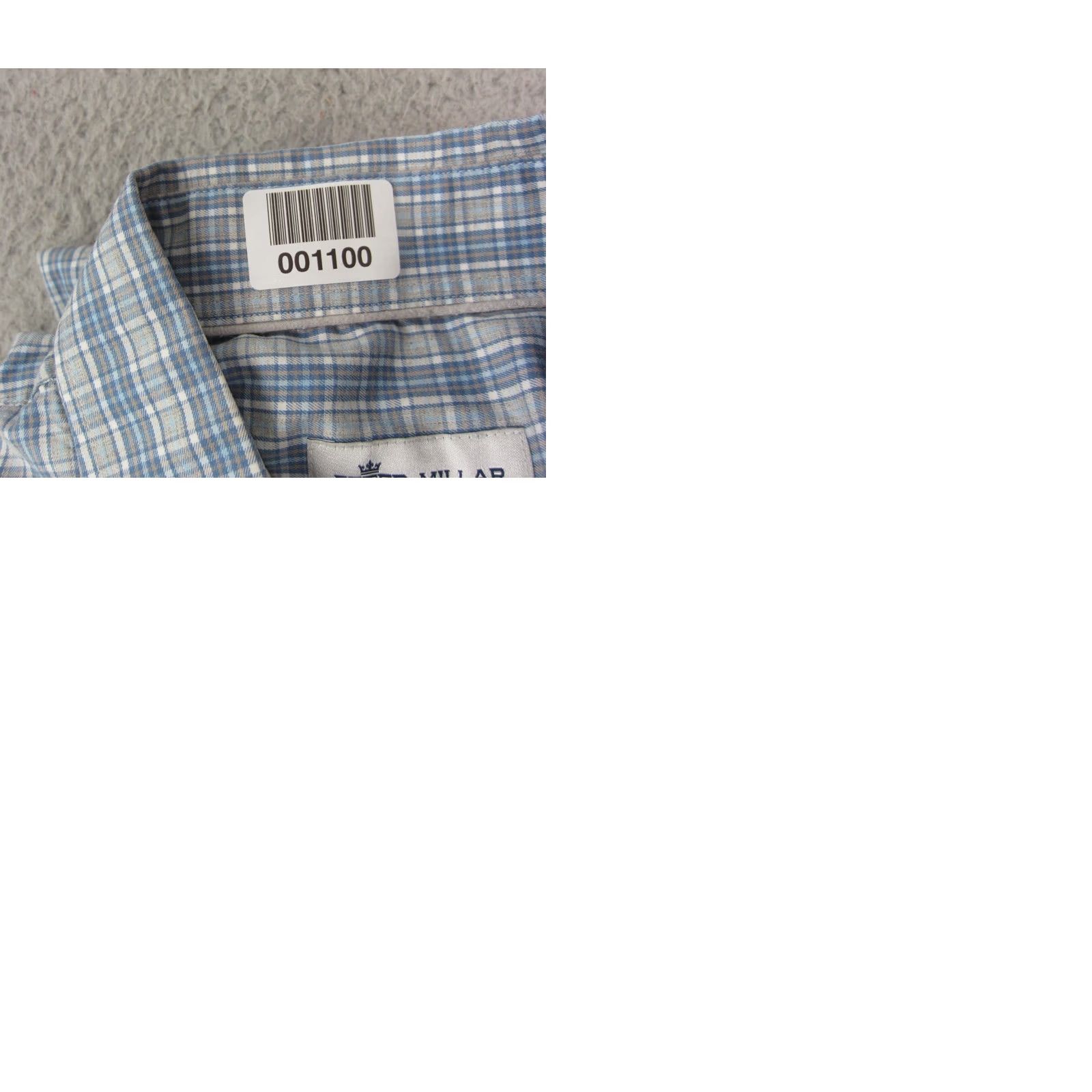 Peter Millar Peter Millar Shirt Men Large Blue Check Cotton Button-Down Shirt Size US L / EU 52-54 / 3 - 9 Thumbnail