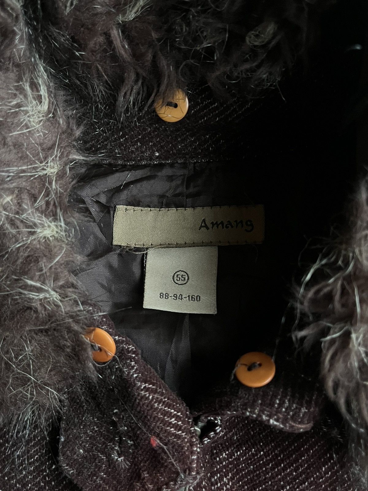 14th Addiction 2000s JAPANESE AMANG FUR JACKET CORDUROY BONDAGE GOTHIC VKEI Size US S / EU 44-46 / 1 - 12 Thumbnail