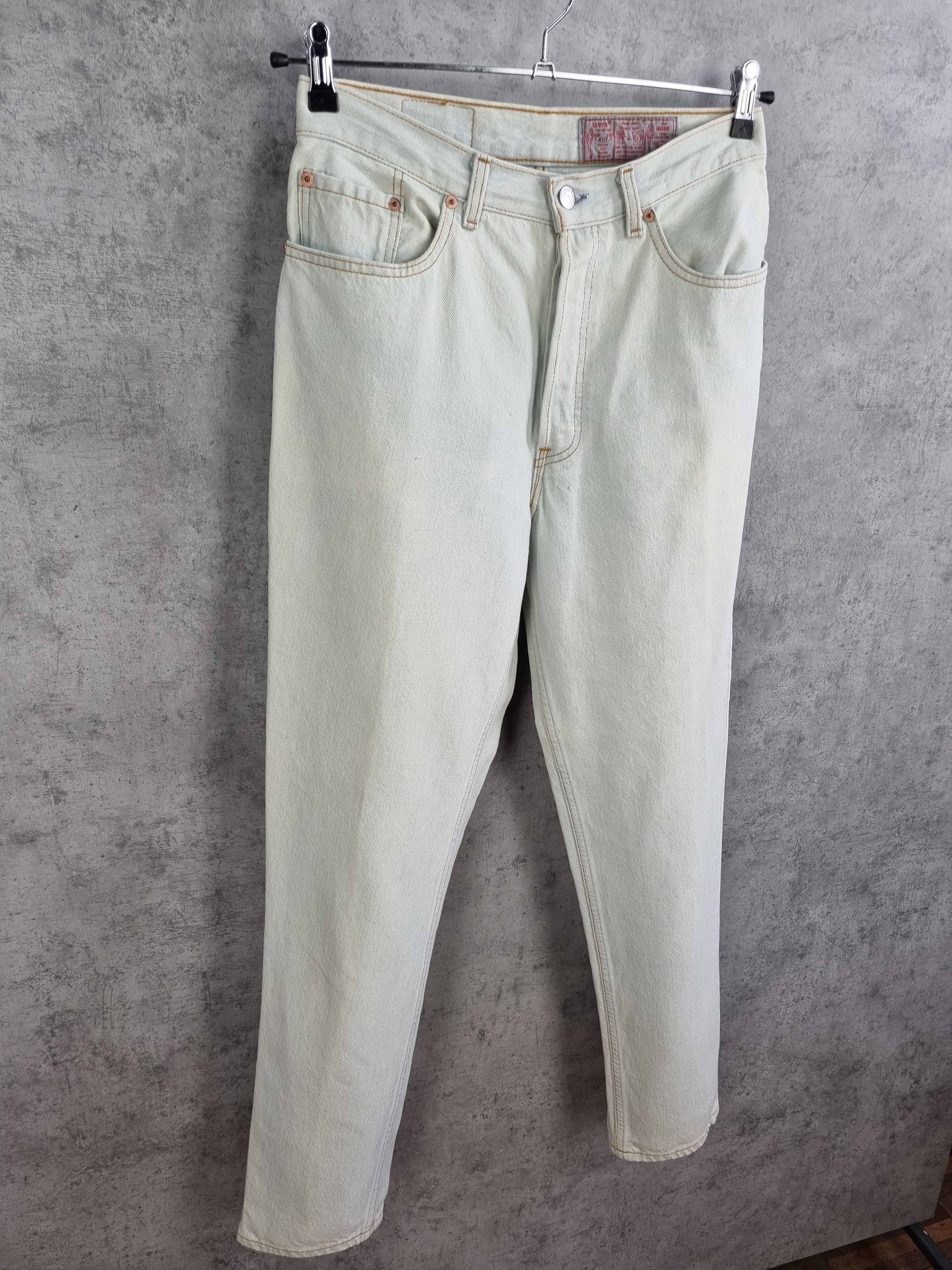 Levi's × Levi's Vintage Clothing 90s Levis France Made Cool Faded Unique Denim Jeans Size US 31 - 4 Thumbnail