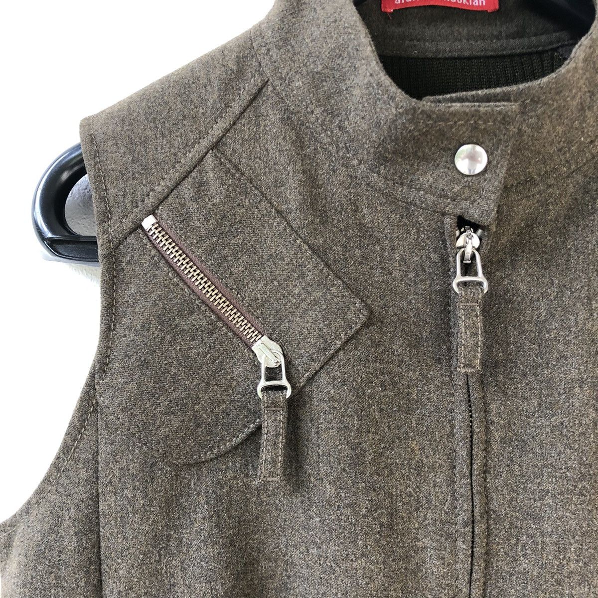 Other ALAIN MANOUKIAN Zip Up Knit Back Vest Size M / US 6-8 / IT 42-44 - 6 Thumbnail