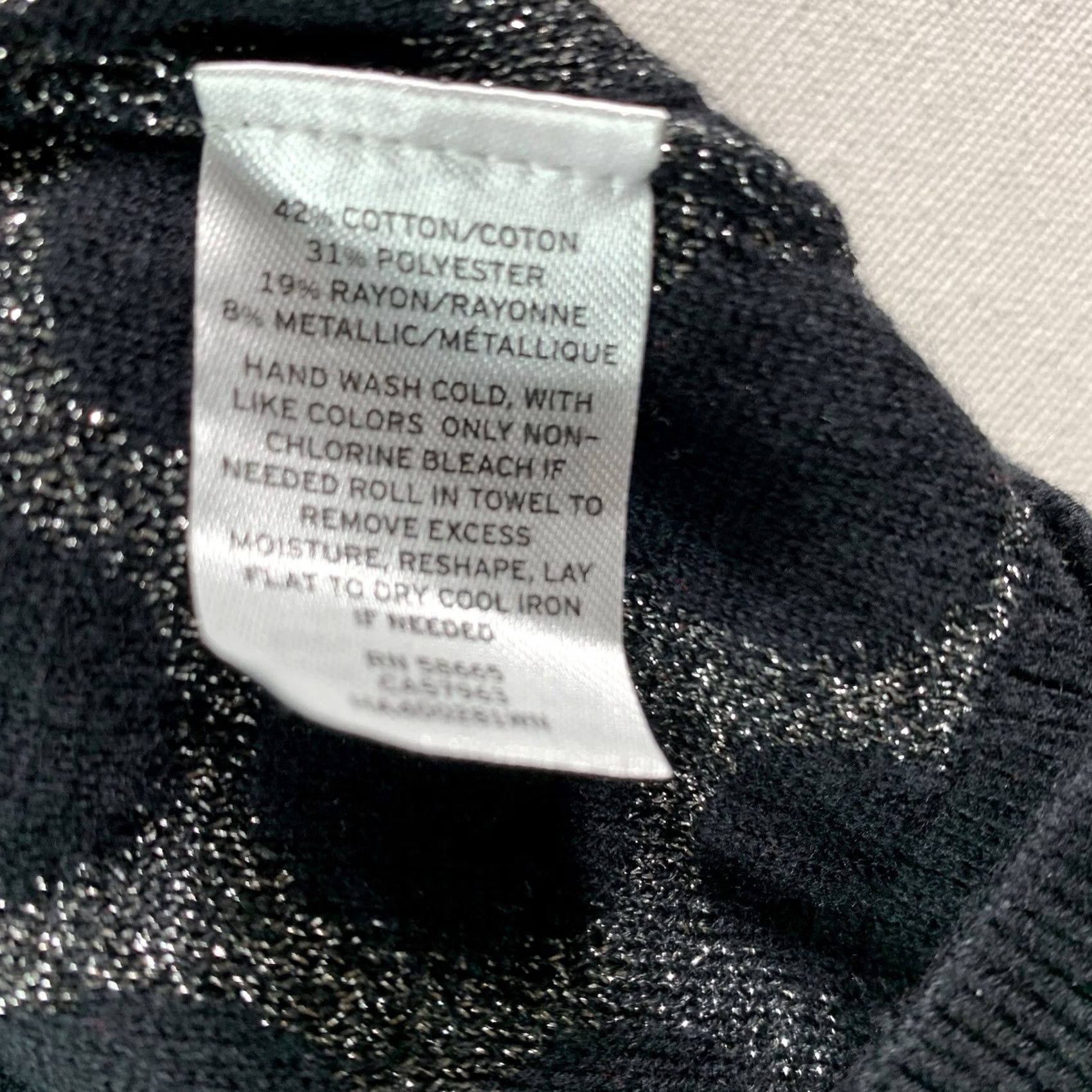Vintage Halogen Sweater Womens 2X Crew Neck Pullover Polka Dot Metallic Black Silver Shimmer NWT Holiday Atlantic-Pacific Redefined Size XXL / US 16-18 / IT 52-54 - 6 Thumbnail