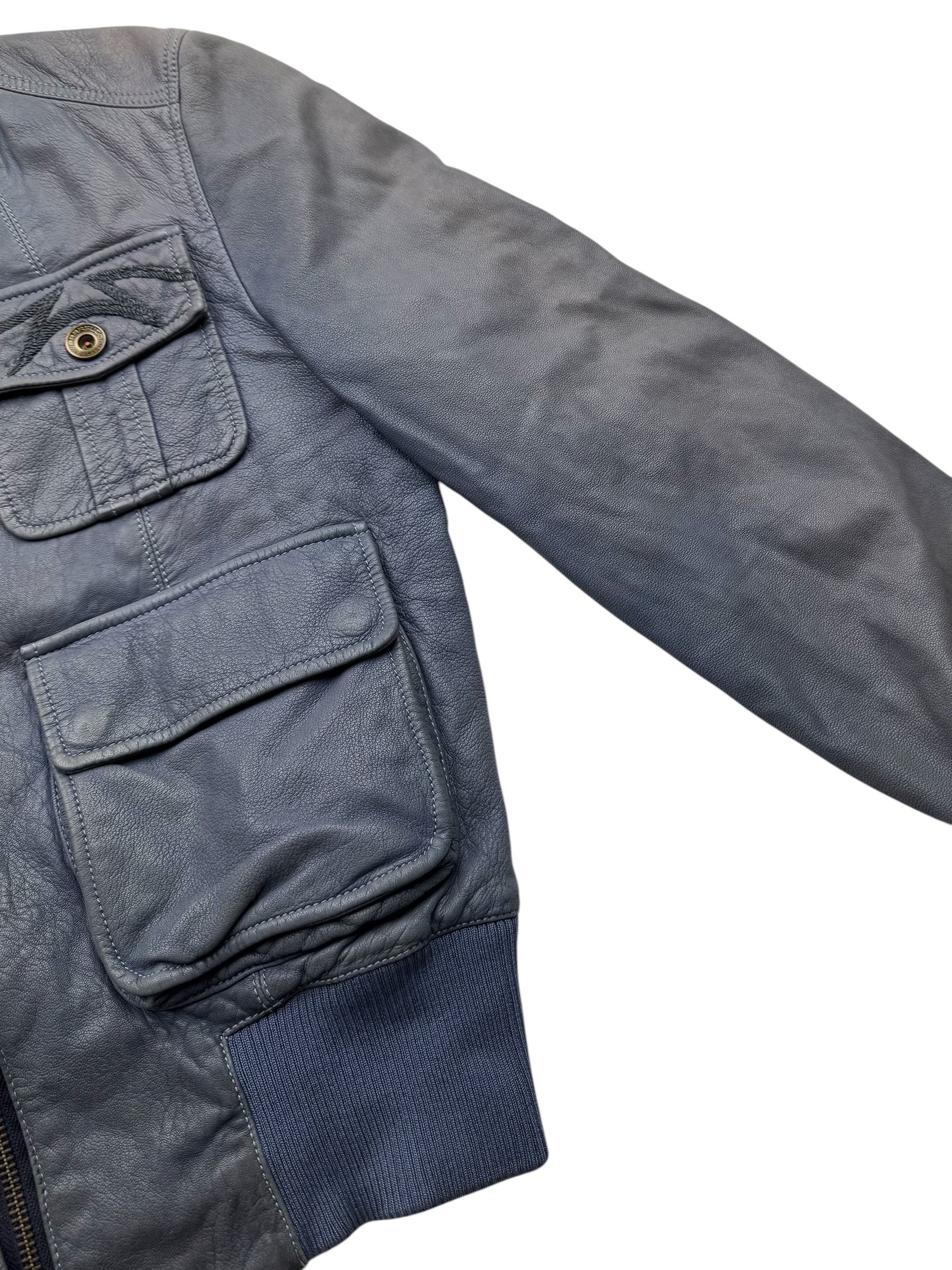Vintage Vintage Cropped Sun Faded Leather Jacket W154(V9) Size S / US 4 / IT 40 - 3 Thumbnail