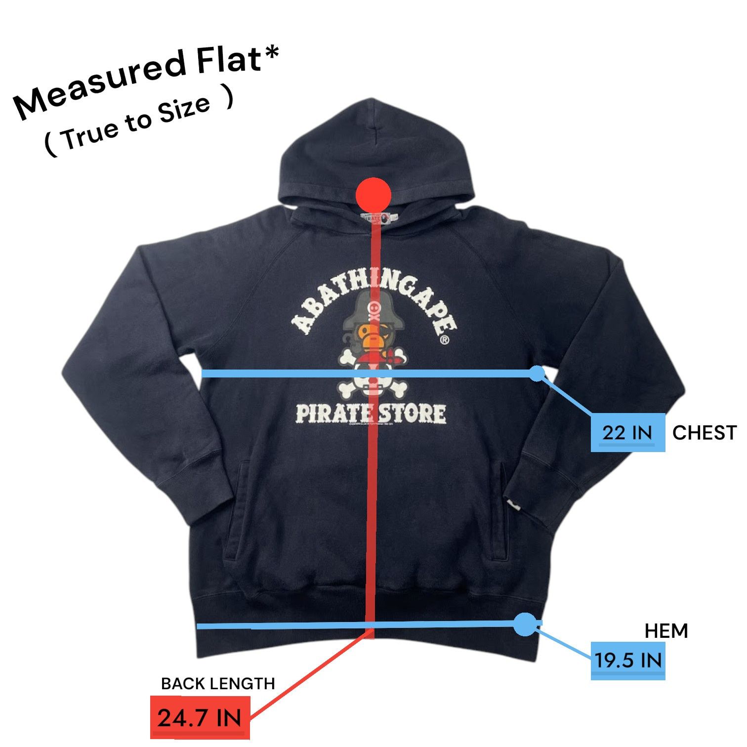 Bape 2011 BAPE Pirate Store Exclusive Hoodie Size US L / EU 52-54 / 3 - 8 Thumbnail
